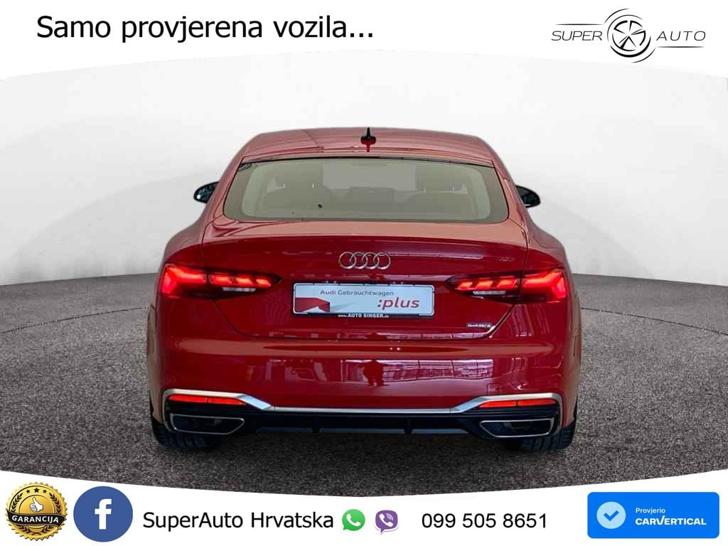 Audi A5 Sportback 45 TFSI (265 KS) quattro S tronic S line LED+GR SJED+ACC