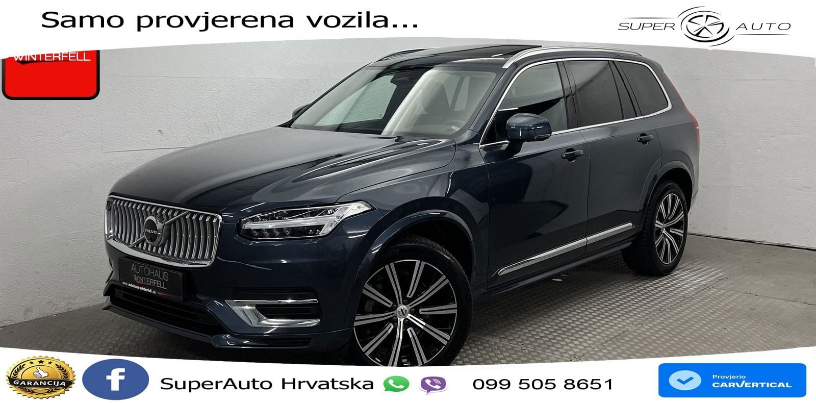 Volvo XC90 2.0 B5 Diesel AWD Automatic ACC+GR SJED+360+PANO