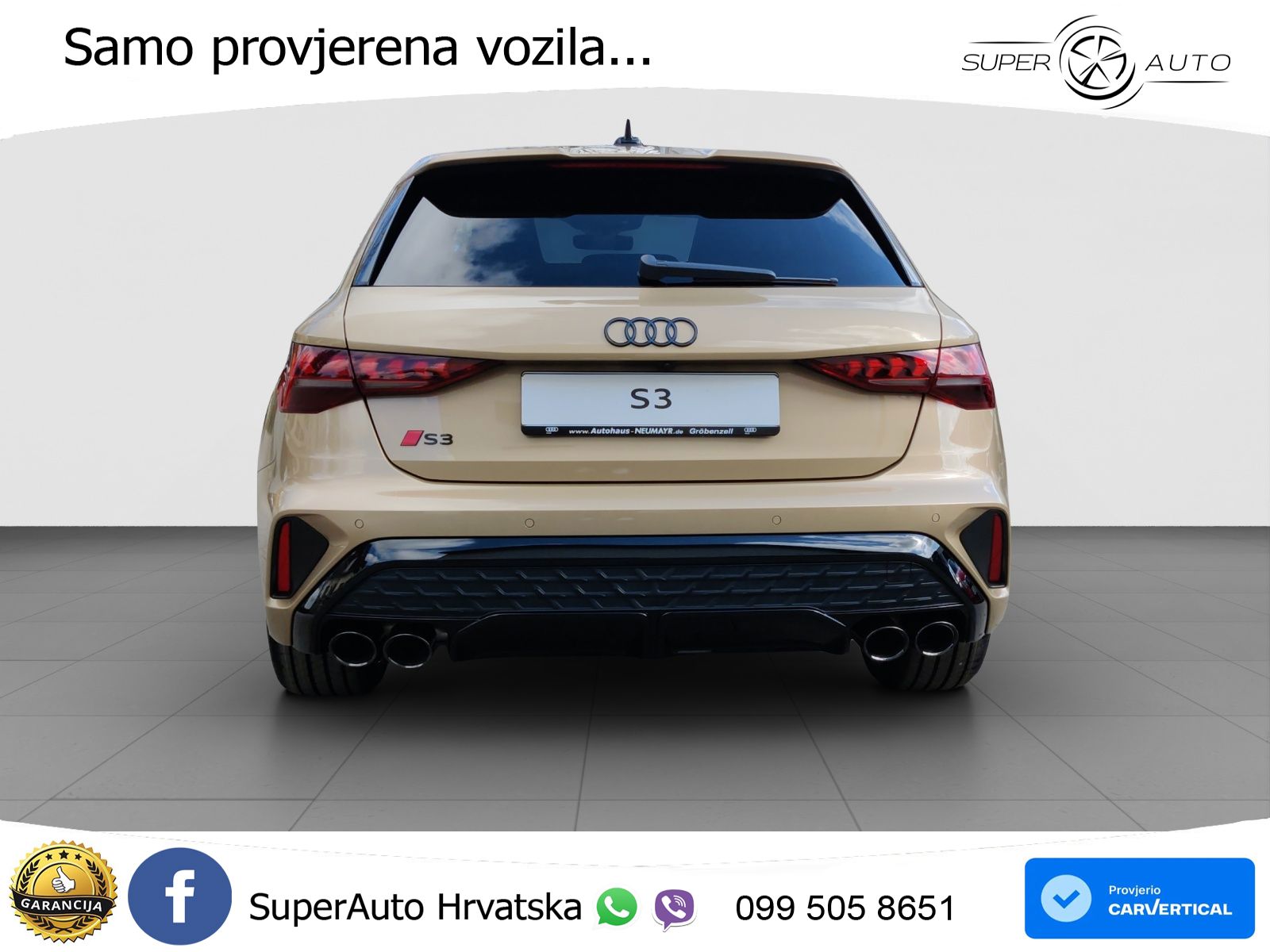 Audi S3 2.0 TFSI (333 KS) quattro S tronic MATRIX+GR SJED+KAM