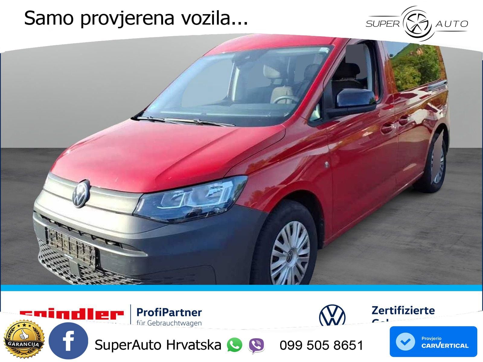 Volkswagen Caddy Kombi / 5-Sitze, Bluetooth, Klima, DAB+ 102 KS