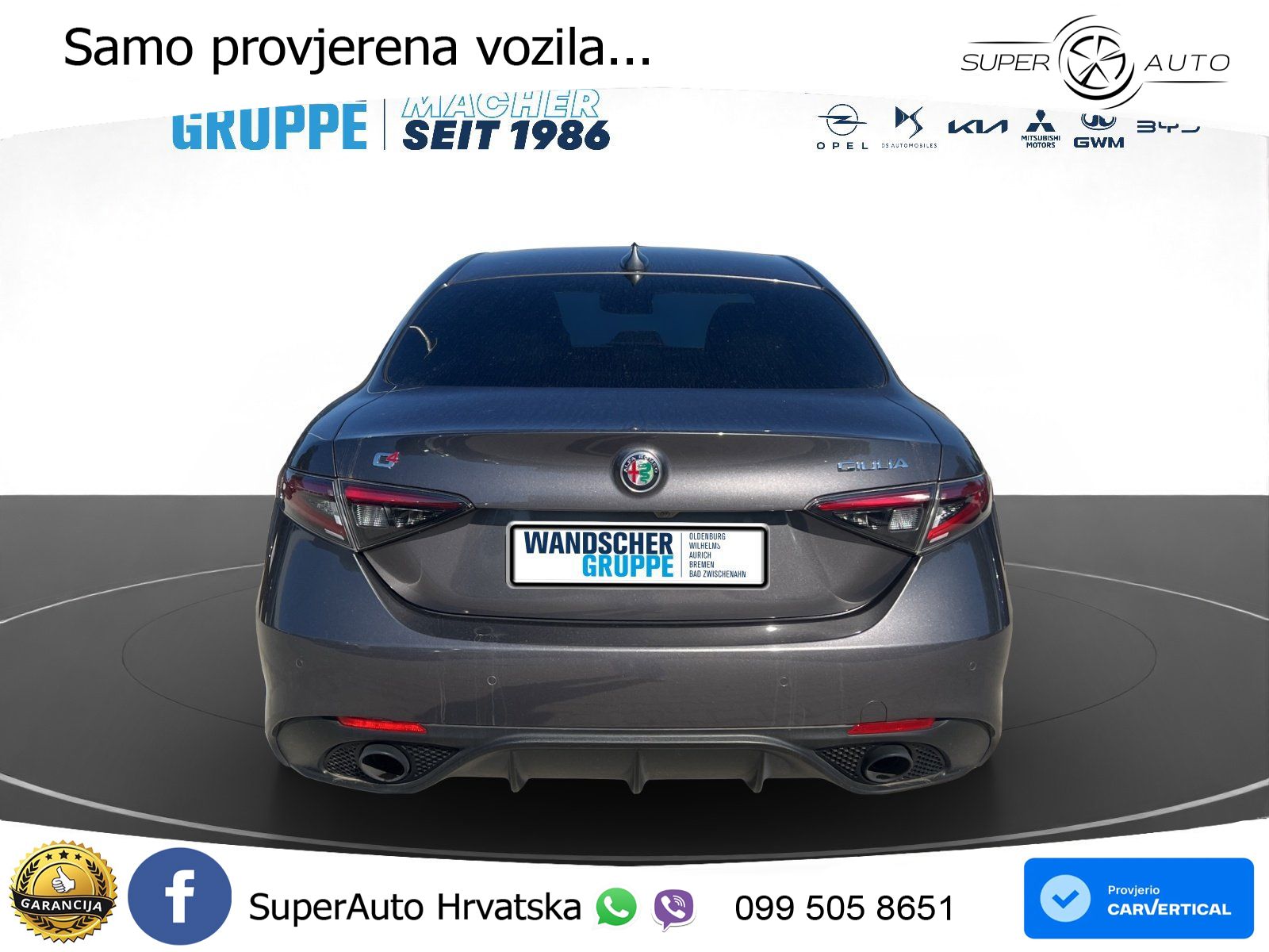 Alfa Romeo Giulia 2.0 Turbo (280 KS) AWD Automatic LED+GR SJED+ACC