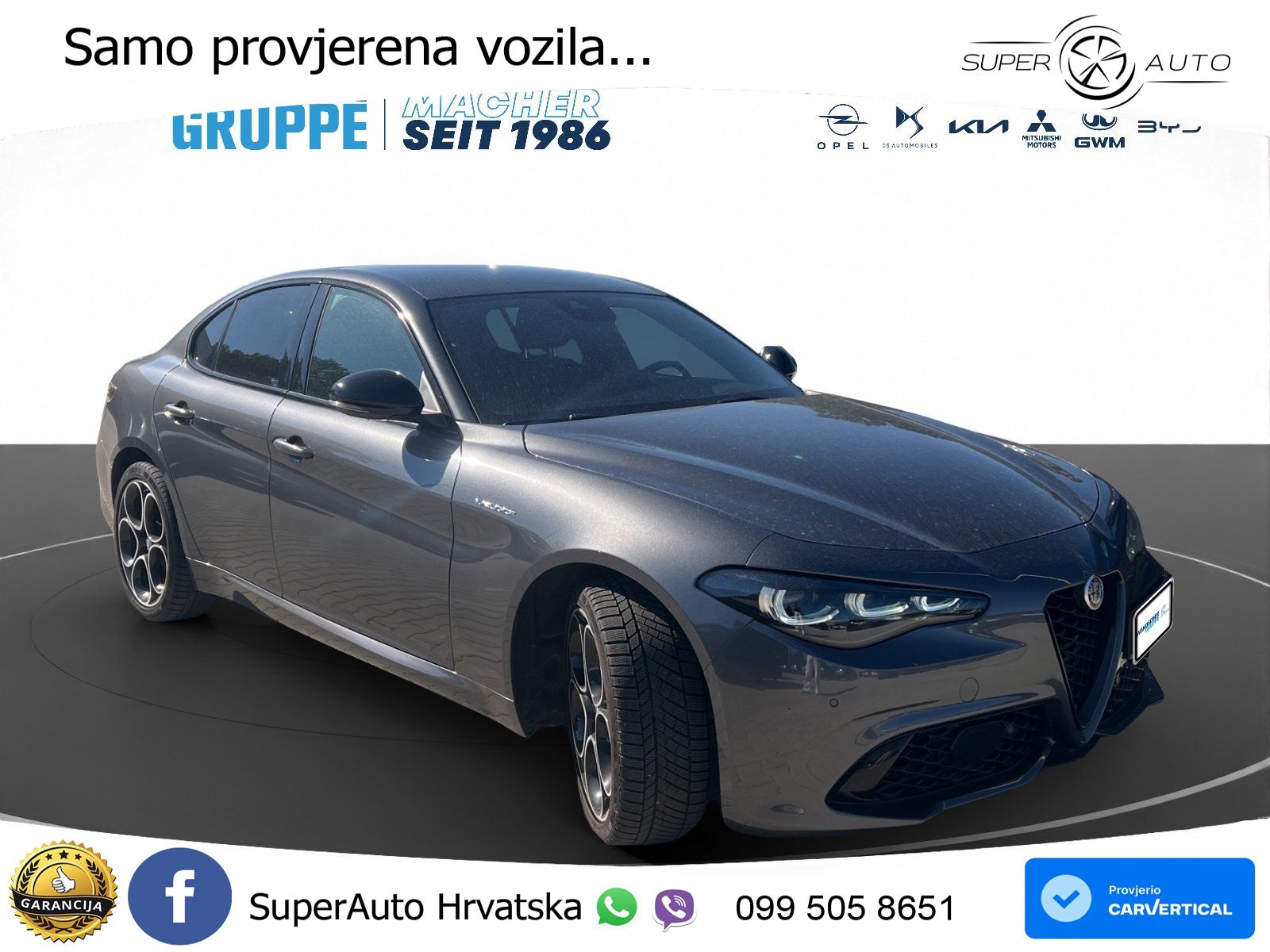 Alfa Romeo Giulia 2.0 Turbo (280 KS) AWD Automatic LED+GR SJED+ACC