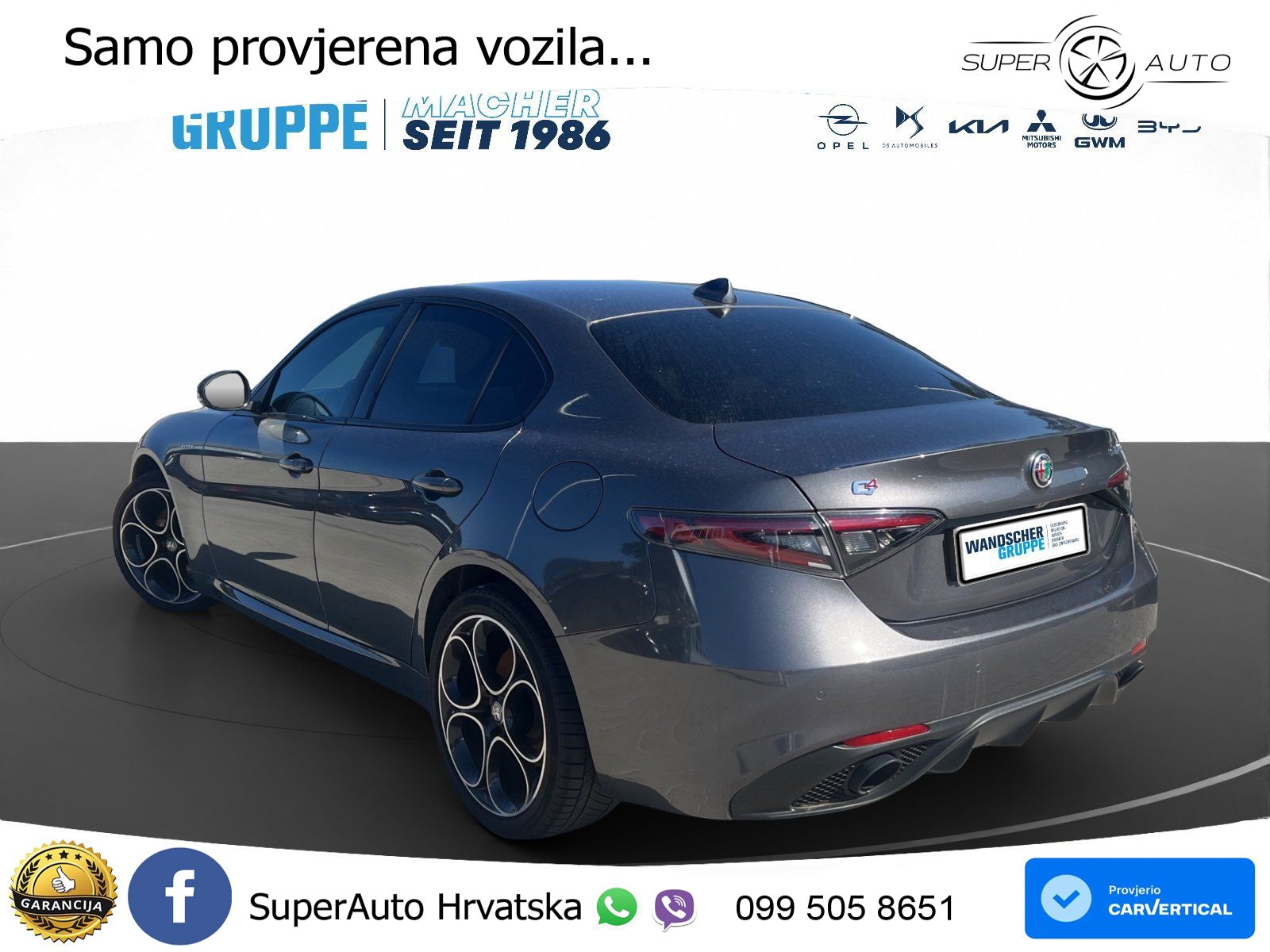 Alfa Romeo Giulia 2.0 Turbo (280 KS) AWD Automatic LED+GR SJED+ACC