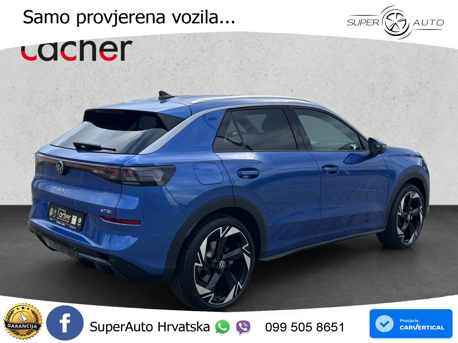 Volkswagen T-Roc 1.5 eTSI (150 KS)  DSG R-Line LED+GR SJED+ACC