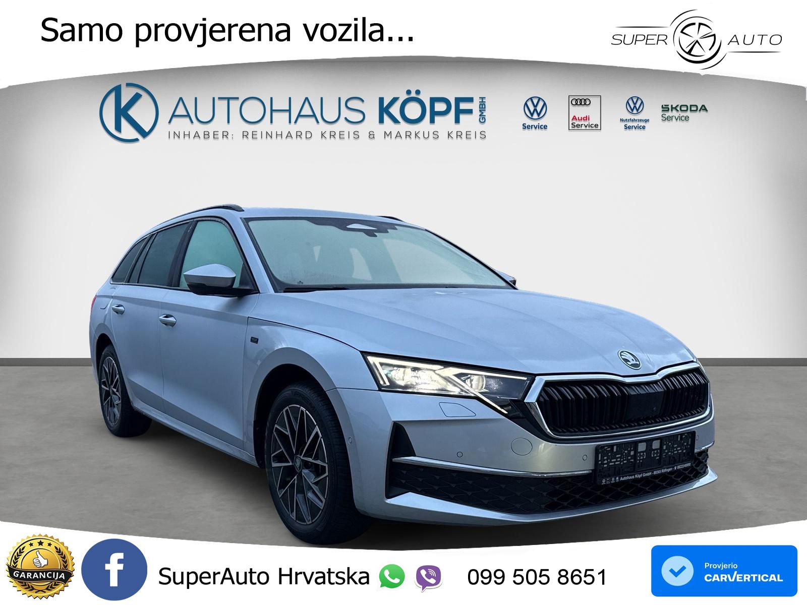 Škoda Octavia Combi 2.0 TDI (150 KS) DSG LED+GR SJED+ACC