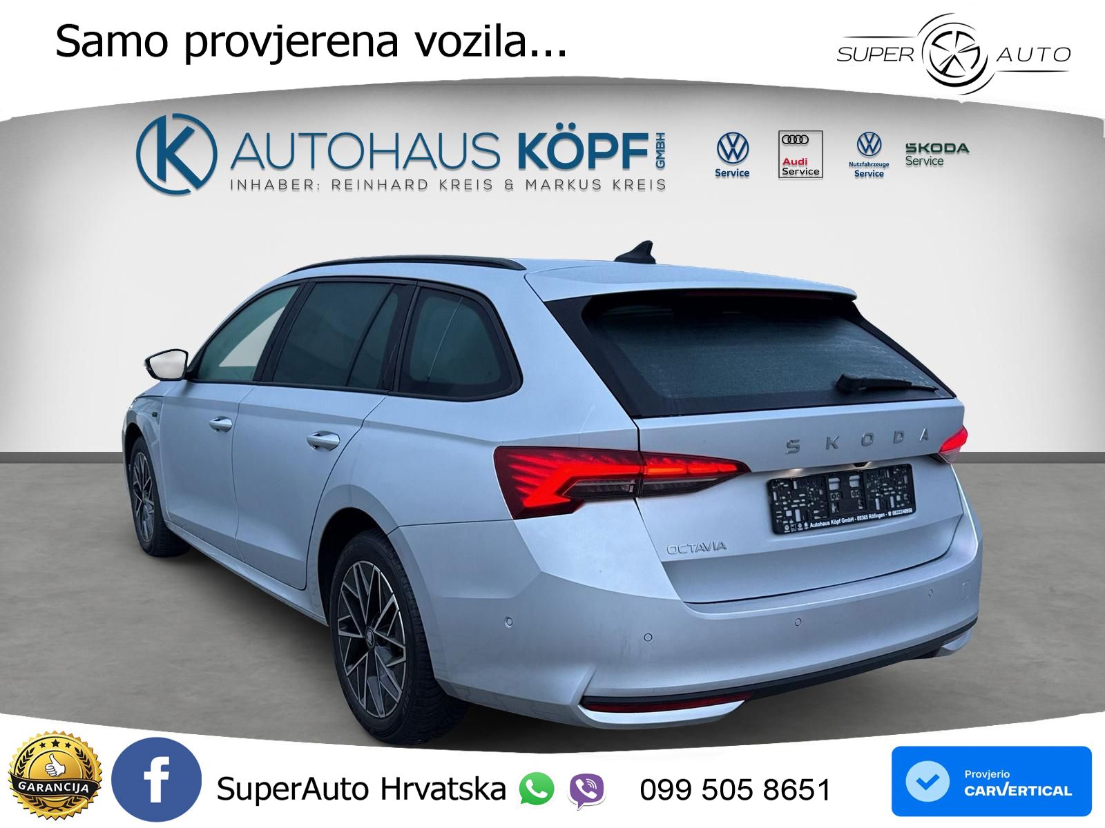 Škoda Octavia Combi 2.0 TDI (150 KS) DSG LED+GR SJED+ACC