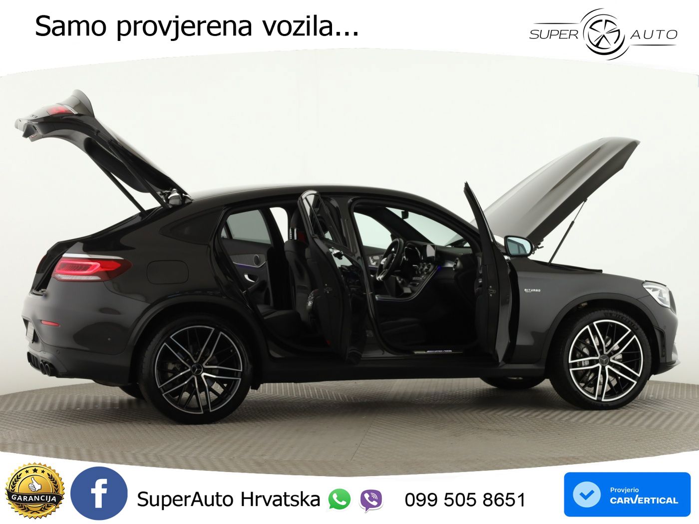 Mercedes GLC Coupe AMG 43 V6 (390 KS) 4MATIC TCT ZRAČNI+ACC+GR SJED+360