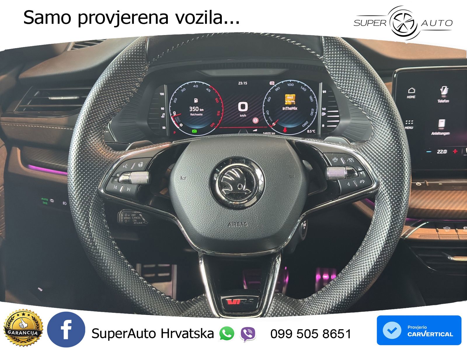 Škoda Octavia Combi RS 2.0 TDI (200 KS) DSG LED+GR SJED+ACC