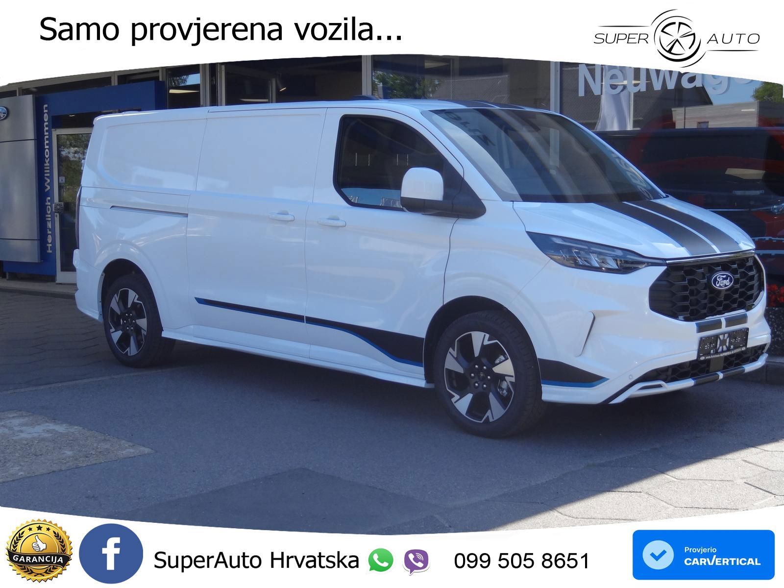 Ford Transit Custom 320 L2H1 Sport AUT AHK LED 19"ALU 170 KS