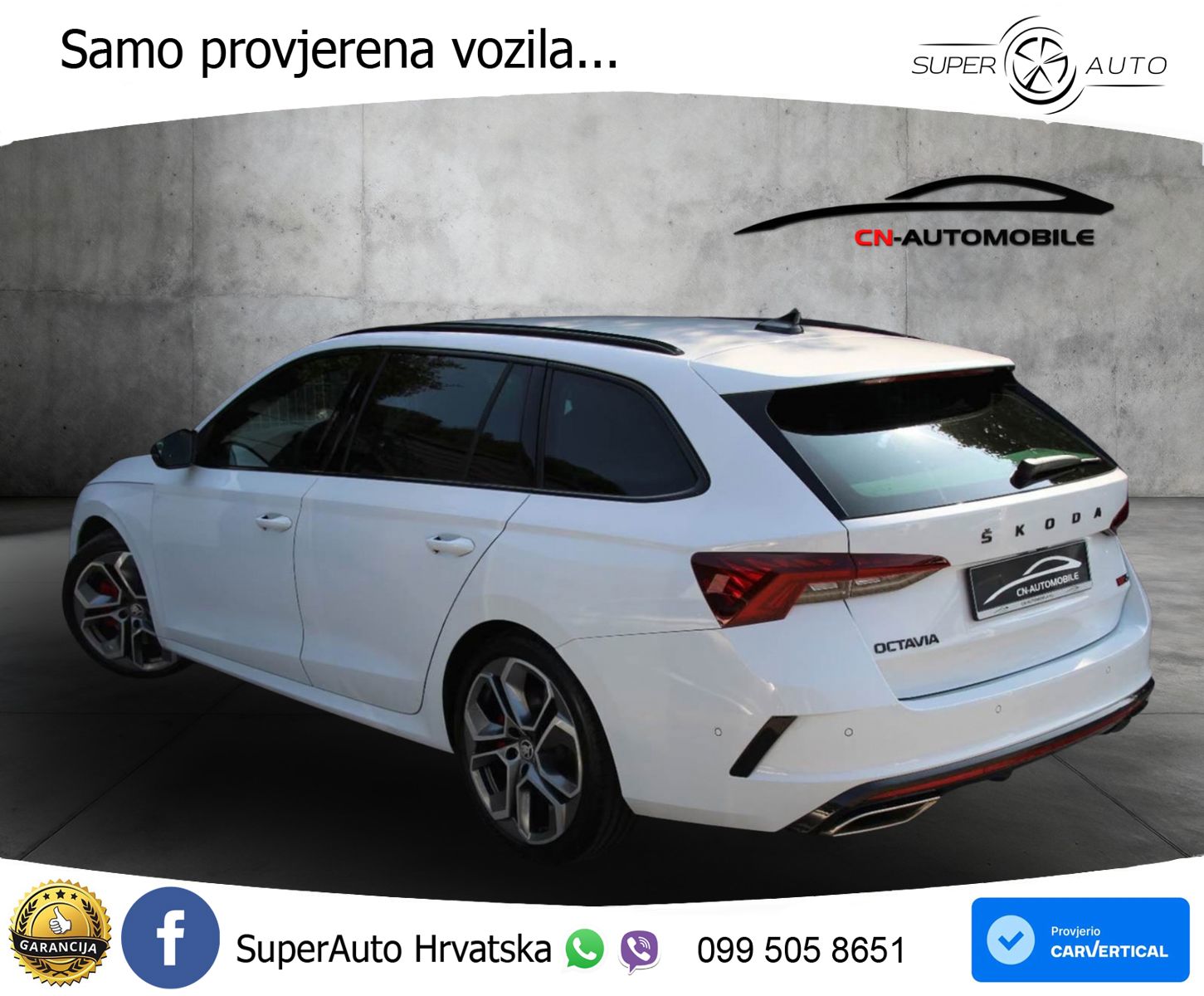 Škoda Octavia Combi RS 2.0 TSI (245 KS) DSG LED+GR SJED+ACC