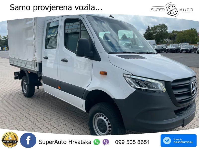 Mercedes-Benz Sprinter 319 CDI 4x4 DOKA PRITSCHE KLIMA+LED+MBU 190 KS