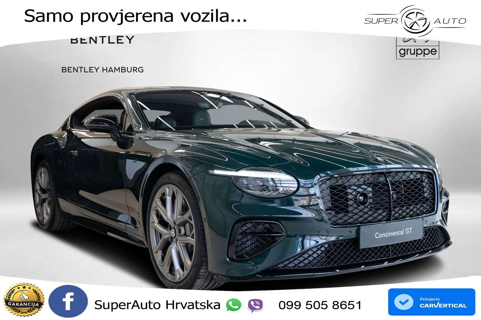 Bentley Continental GT IV 4.0 V8 TFSi (680 KS) AWD DCT LED+GR SJED+ACC