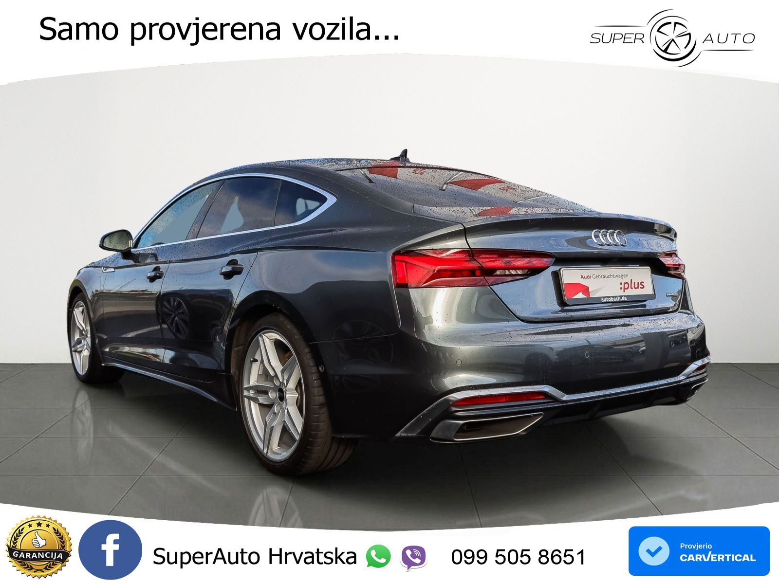 Audi A5 Sportback 45 TFSI (265 KS) quattro S tronic S line MATRIX+GR SJED+KAM