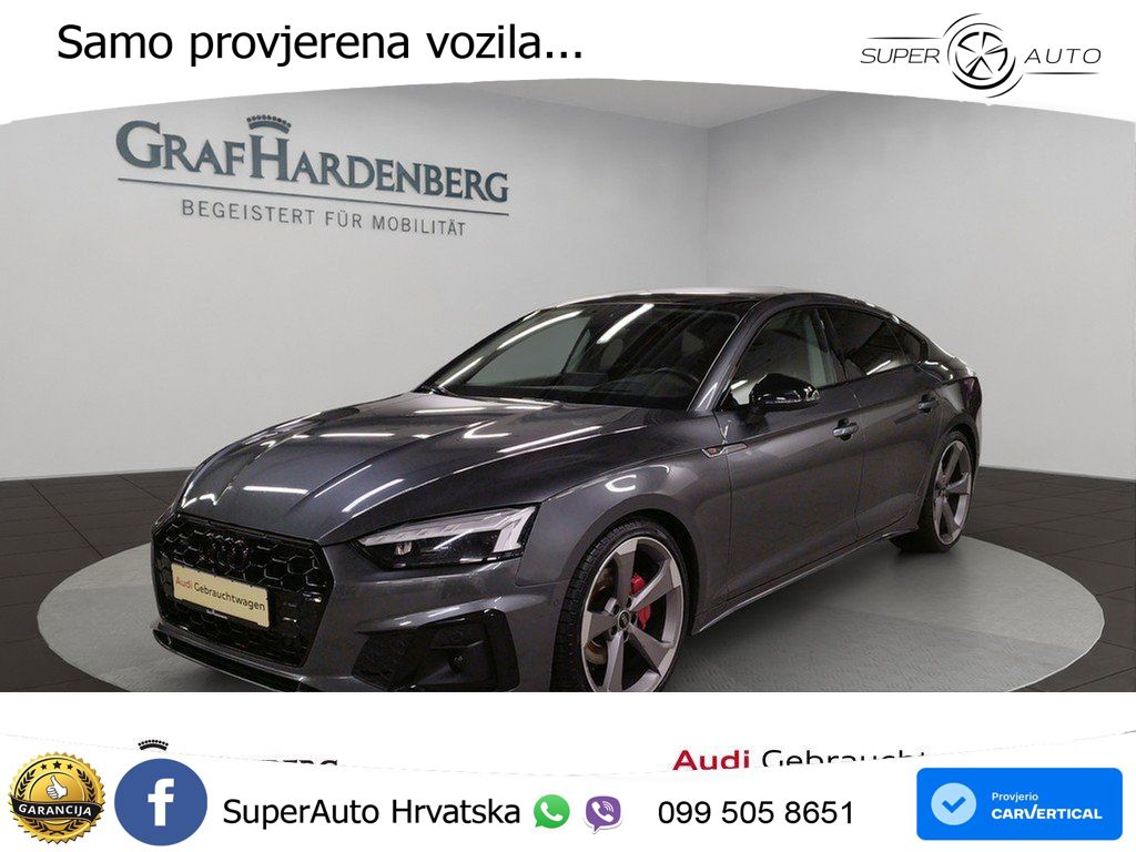 Audi A5 Sportback  40 TFSI (204 KS) quattro S tronic S line MATRIX+GR SJED+KAM