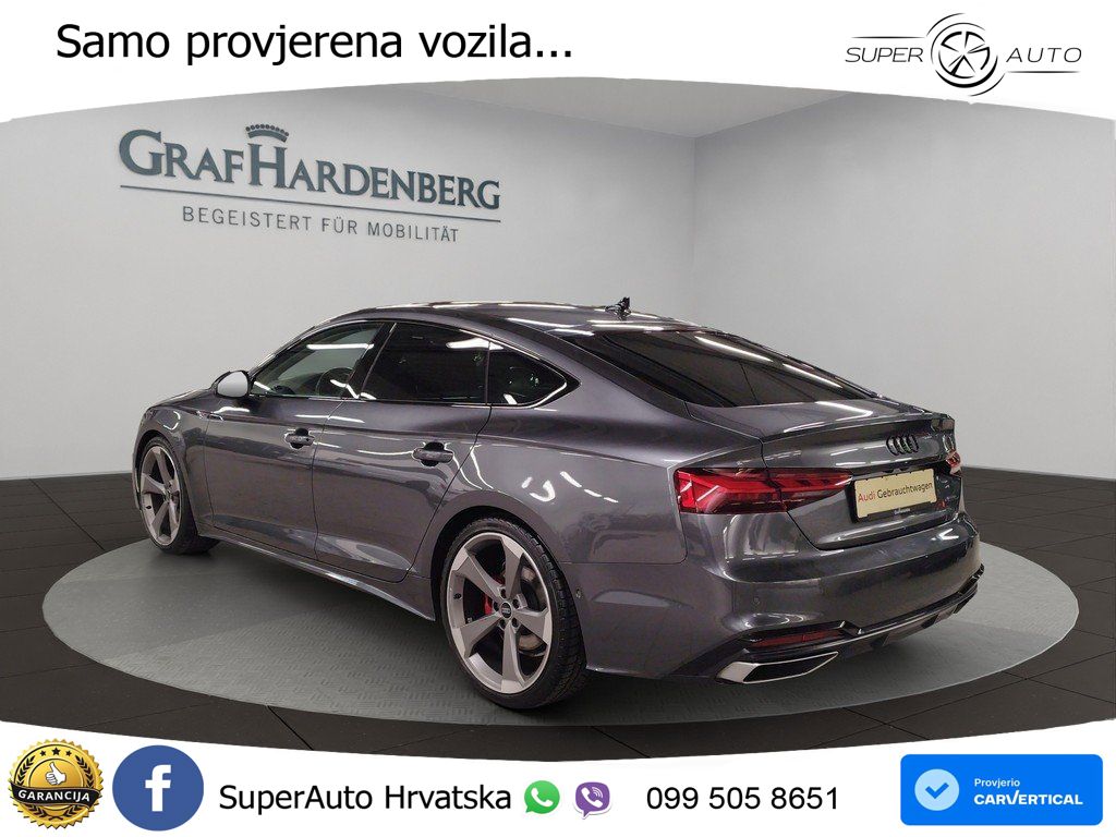Audi A5 Sportback  40 TFSI (204 KS) quattro S tronic S line MATRIX+GR SJED+KAM