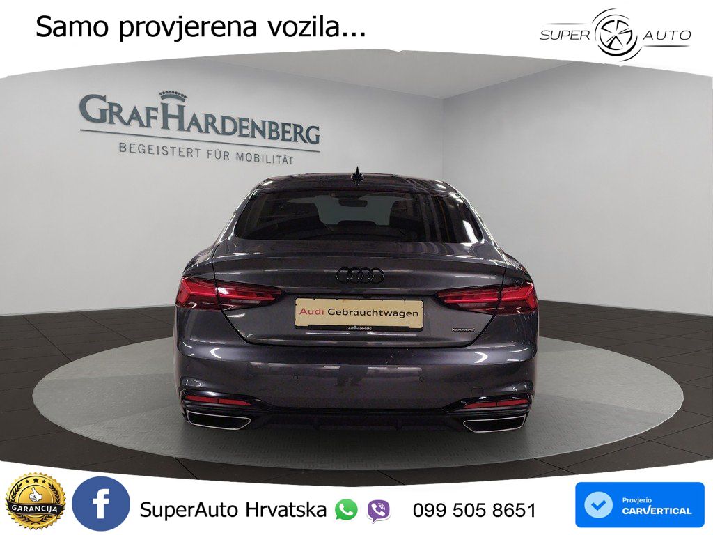Audi A5 Sportback  40 TFSI (204 KS) quattro S tronic S line MATRIX+GR SJED+KAM