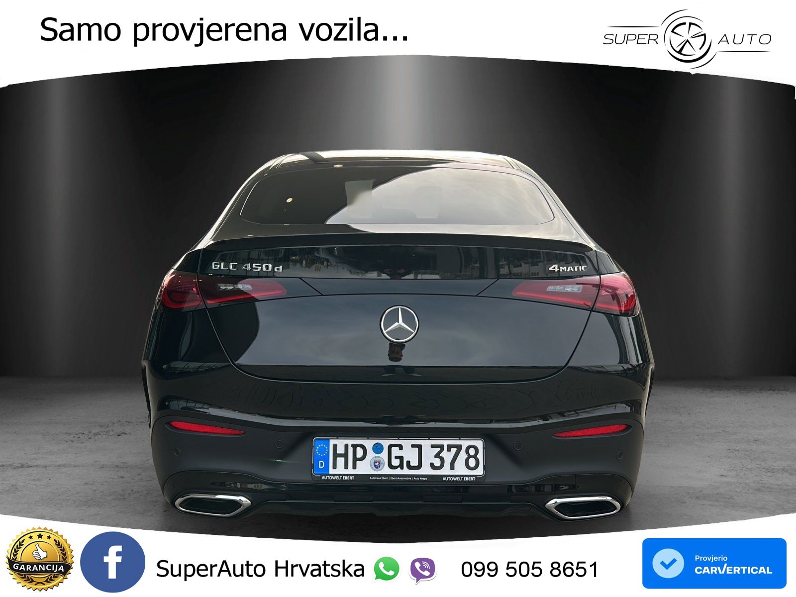 Mercedes GLC Coupe 450d (367 KS) 4MATIC 9G-TRONIC AMG ZRAČNI+ACC+GR SJED+360+PANO