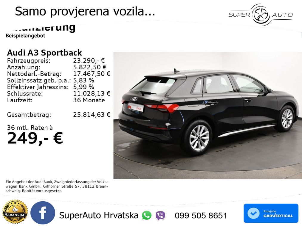 Audi A3 35 TFSI (150 KS) S tronic LED+GR SJED+ACC