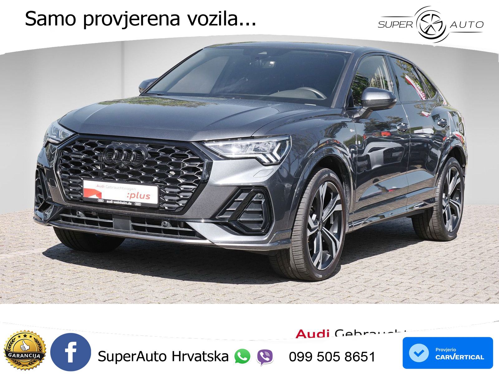 Audi Q3 II Sportback 45 TFSI (245 KS) quattro S tronic S line MATRIX+GR SJED+KAM