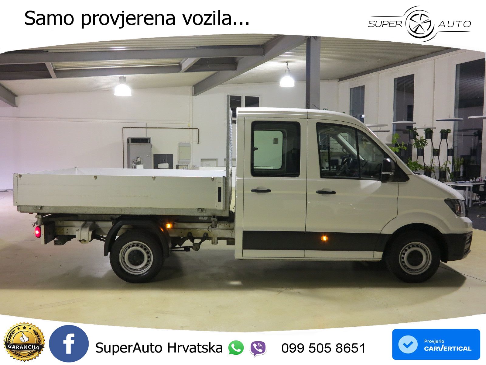 Volkswagen Crafter Pritsche 35 TDI2.0 Doka Mittel 3S-Kipper 140 KS