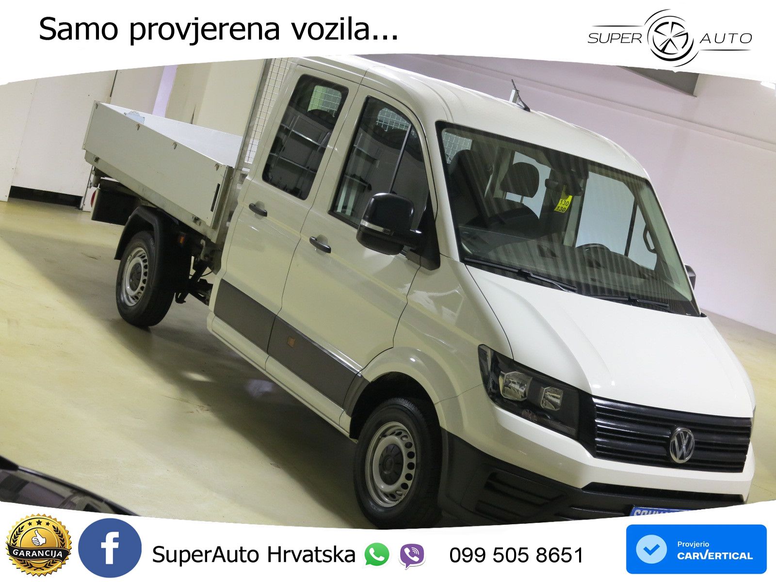 Volkswagen Crafter Pritsche 35 TDI2.0 Doka Mittel 3S-Kipper 140 KS