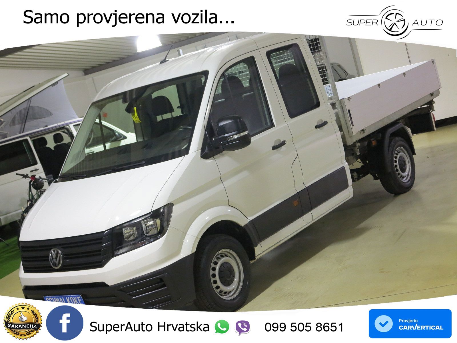 Volkswagen Crafter Pritsche 35 TDI2.0 Doka Mittel 3S-Kipper 140 KS