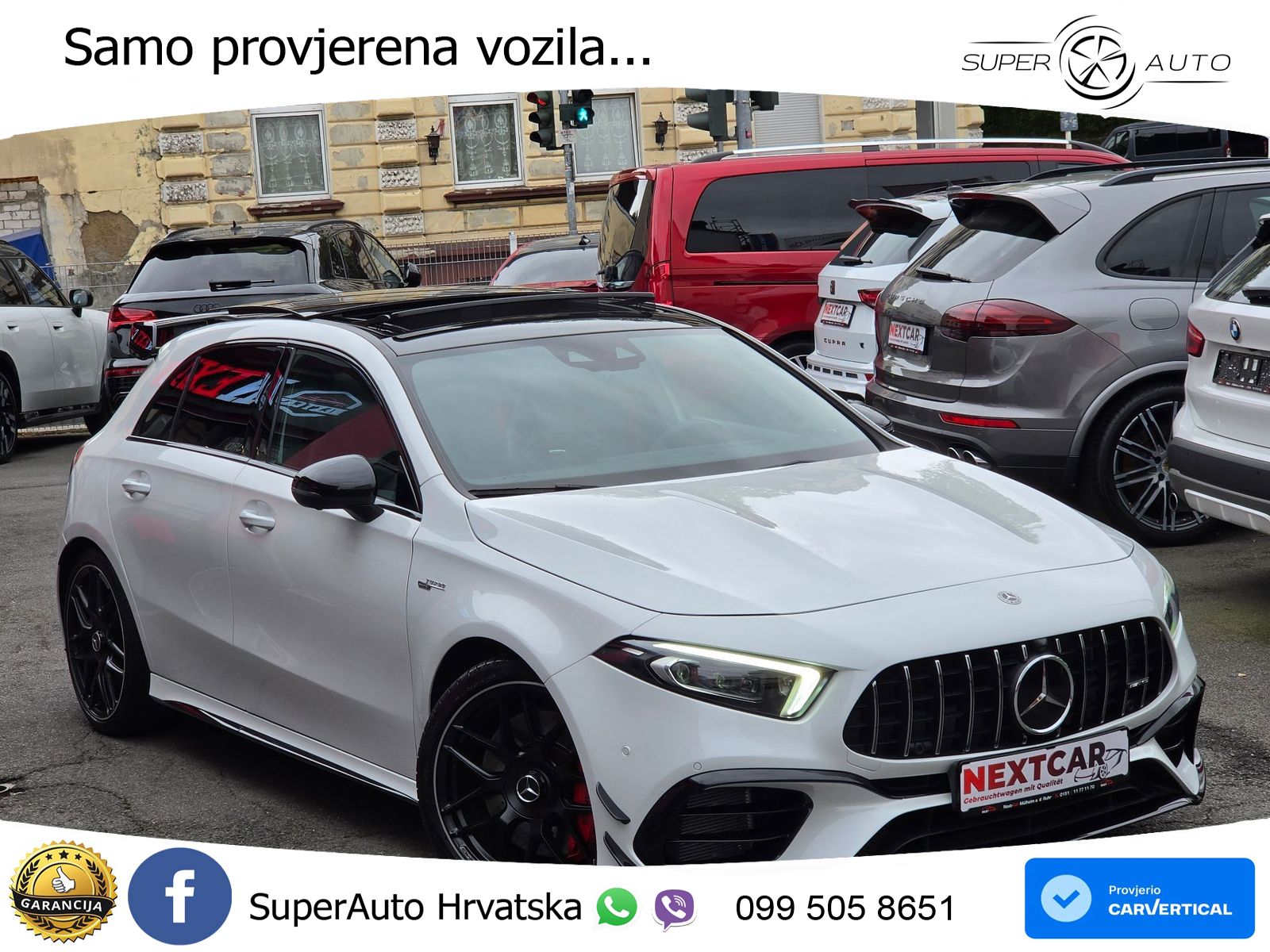 Mercedes-Benz AMG A 45 S 4MATIC+ AMG SPEEDSHIFT DCT 8G ZRAČNI+ACC+GR SJED+360+PANO