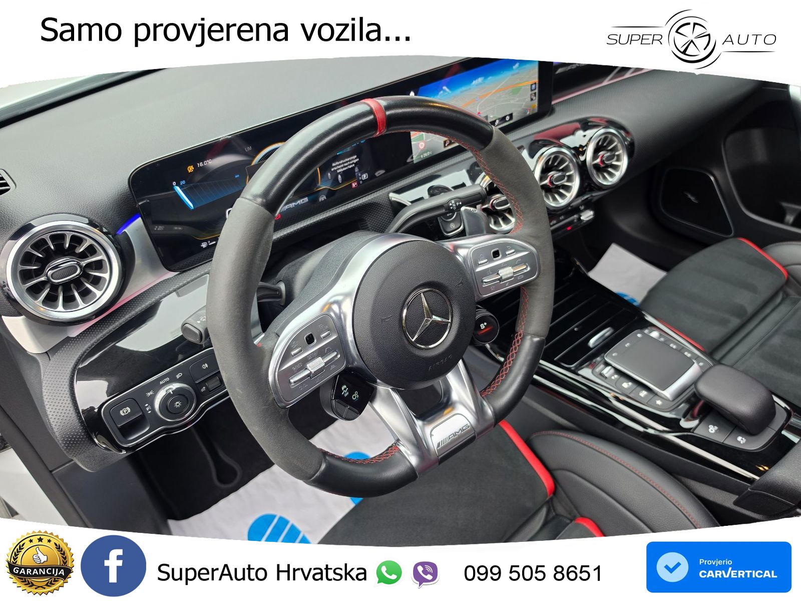 Mercedes-Benz AMG A 45 S 4MATIC+ AMG SPEEDSHIFT DCT 8G ZRAČNI+ACC+GR SJED+360+PANO