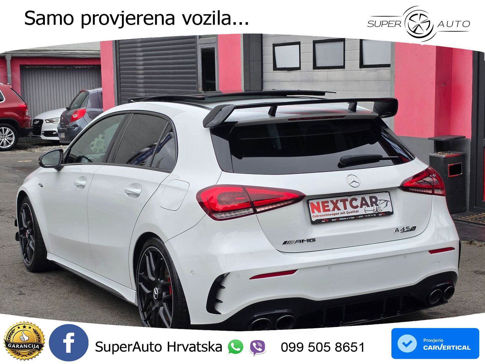 Mercedes-Benz AMG A 45 S 4MATIC+ AMG SPEEDSHIFT DCT 8G ZRAČNI+ACC+GR SJED+360+PANO