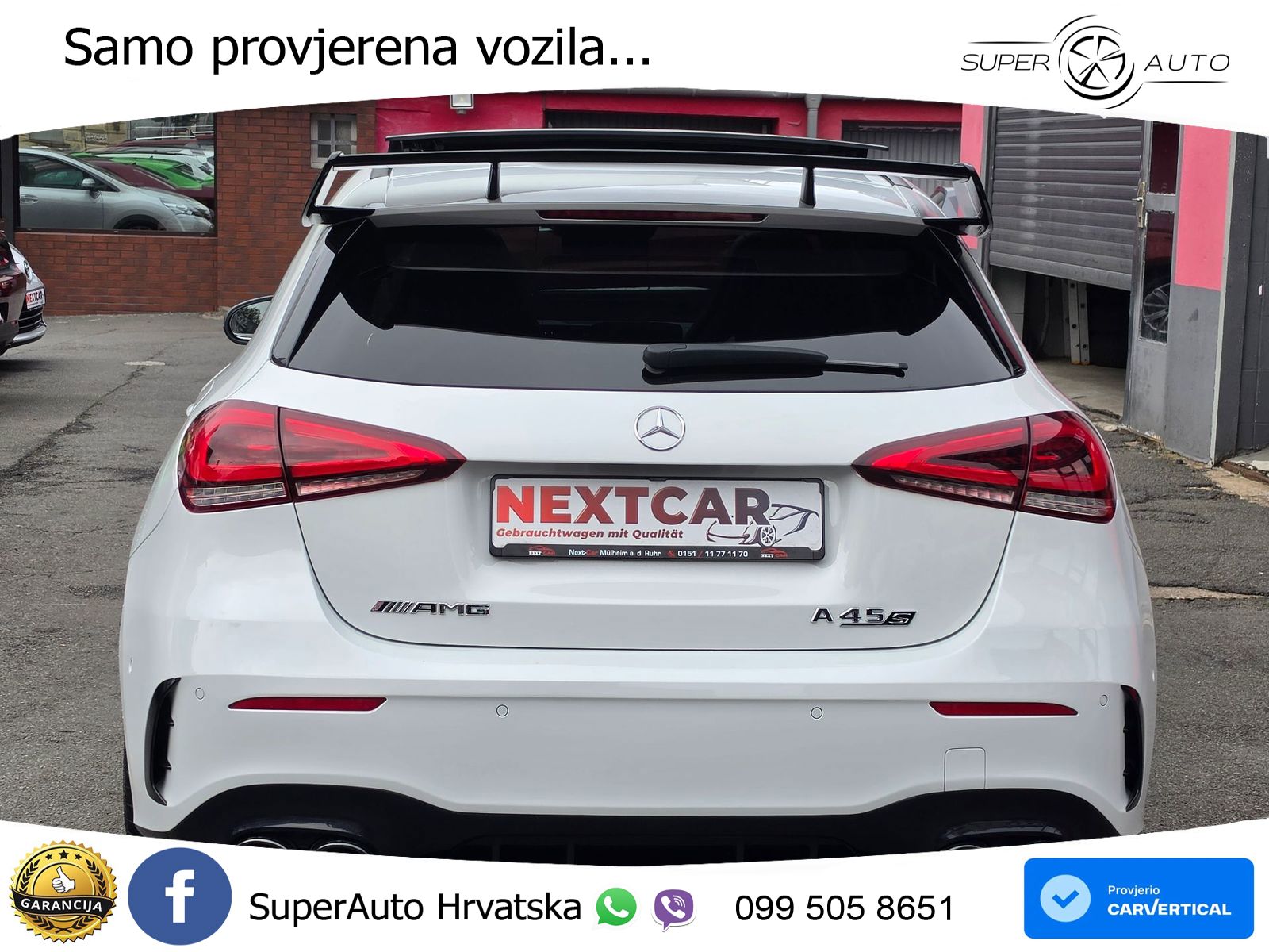 Mercedes-Benz AMG A 45 S 4MATIC+ AMG SPEEDSHIFT DCT 8G ZRAČNI+ACC+GR SJED+360+PANO