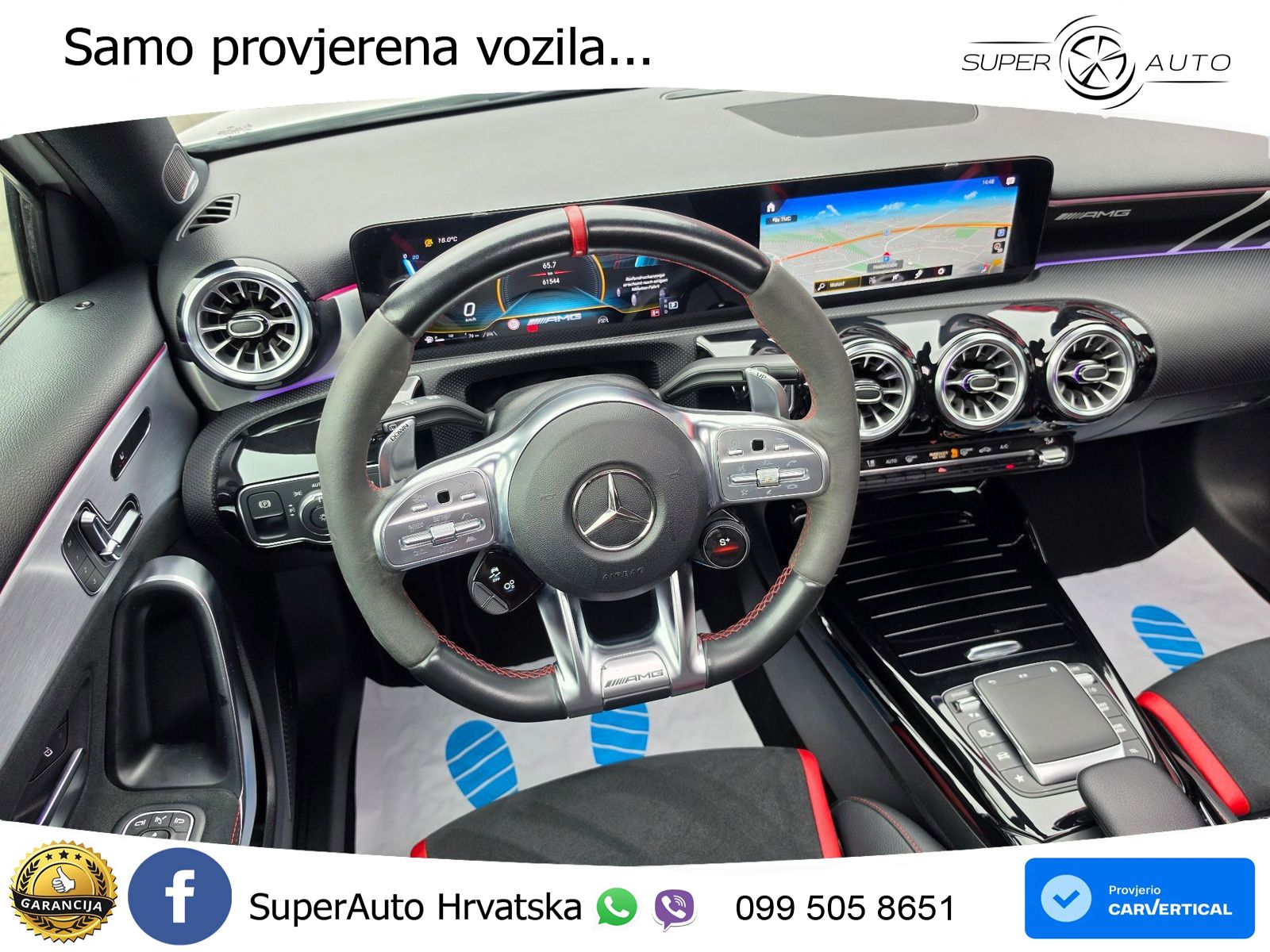 Mercedes-Benz AMG A 45 S 4MATIC+ AMG SPEEDSHIFT DCT 8G ZRAČNI+ACC+GR SJED+360+PANO