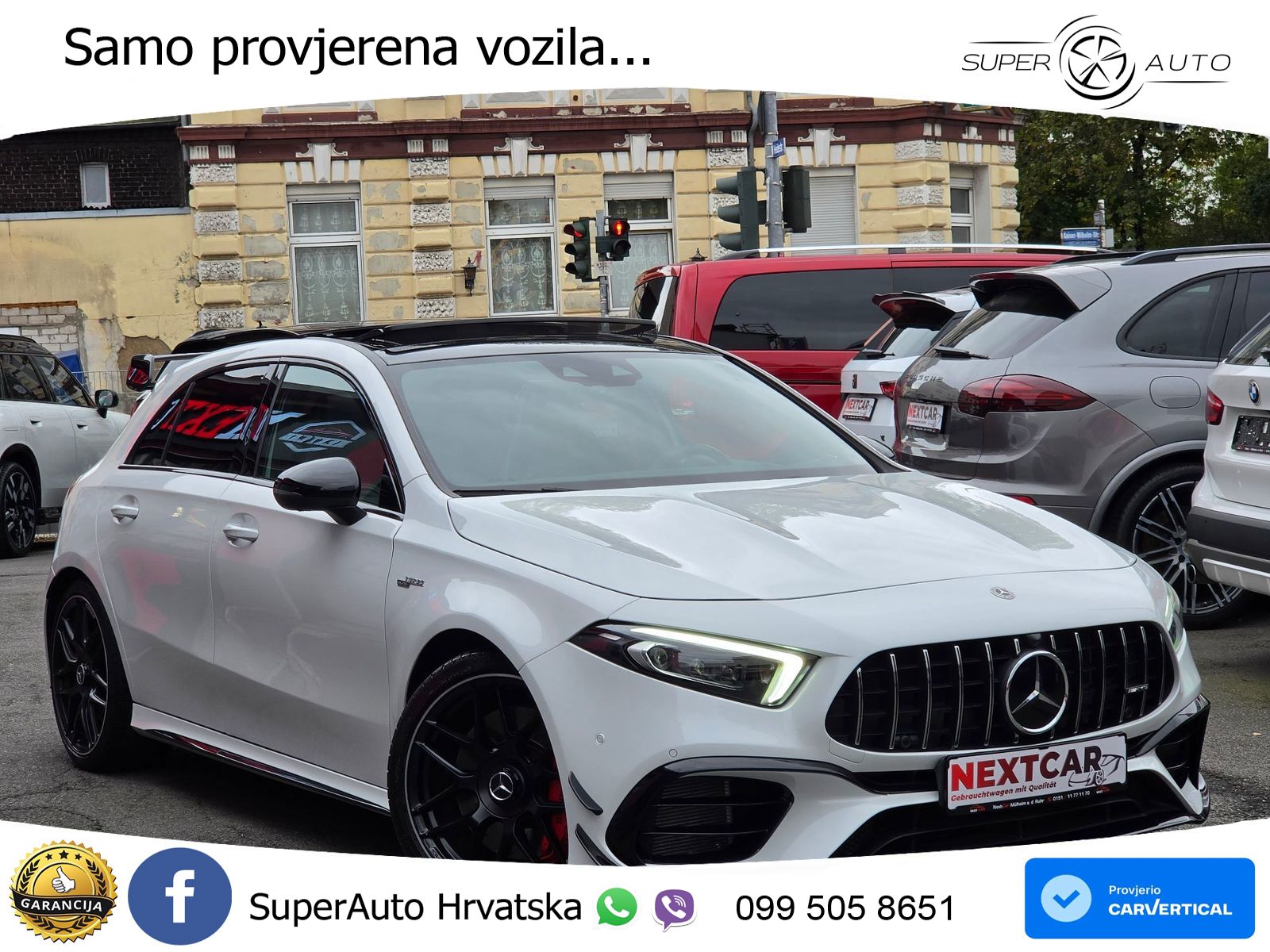 Mercedes-Benz AMG A 45 S 4MATIC+ AMG SPEEDSHIFT DCT 8G ZRAČNI+ACC+GR SJED+360+PANO