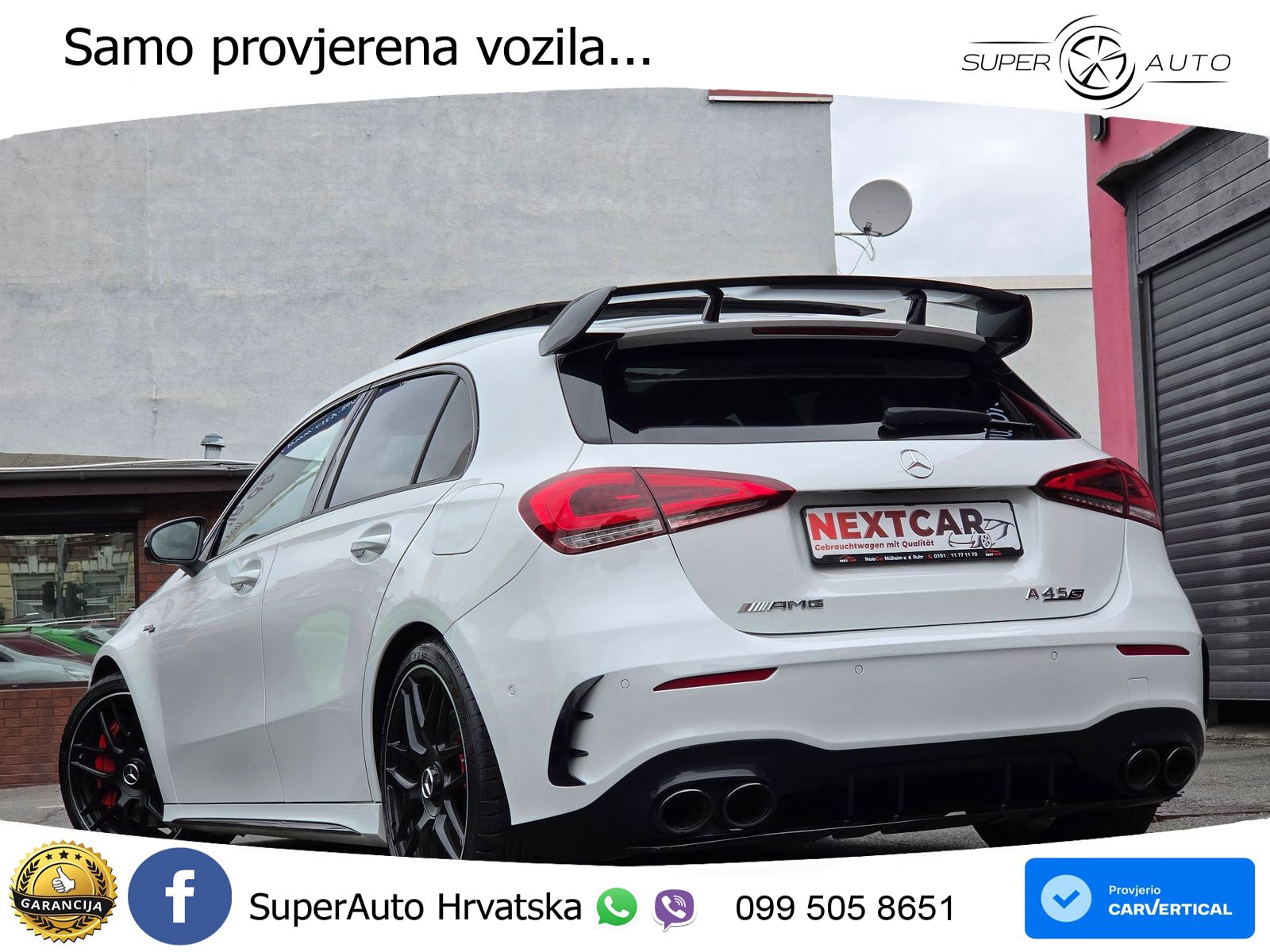 Mercedes-Benz AMG A 45 S 4MATIC+ AMG SPEEDSHIFT DCT 8G ZRAČNI+ACC+GR SJED+360+PANO