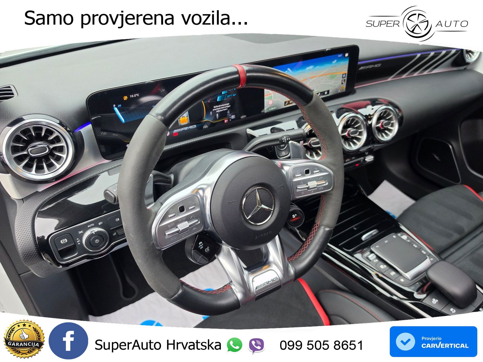Mercedes-Benz AMG A 45 S 4MATIC+ AMG SPEEDSHIFT DCT 8G ZRAČNI+ACC+GR SJED+360+PANO