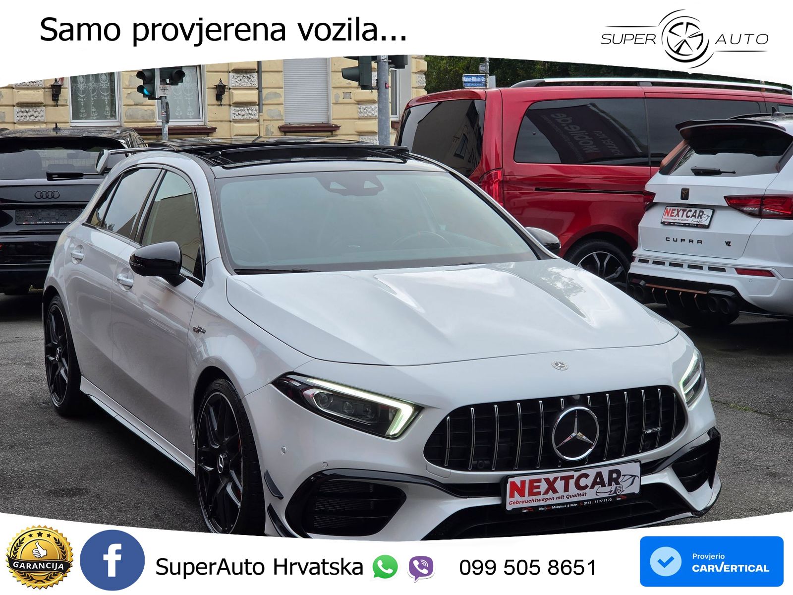 Mercedes-Benz AMG A 45 S 4MATIC+ AMG SPEEDSHIFT DCT 8G ZRAČNI+ACC+GR SJED+360+PANO