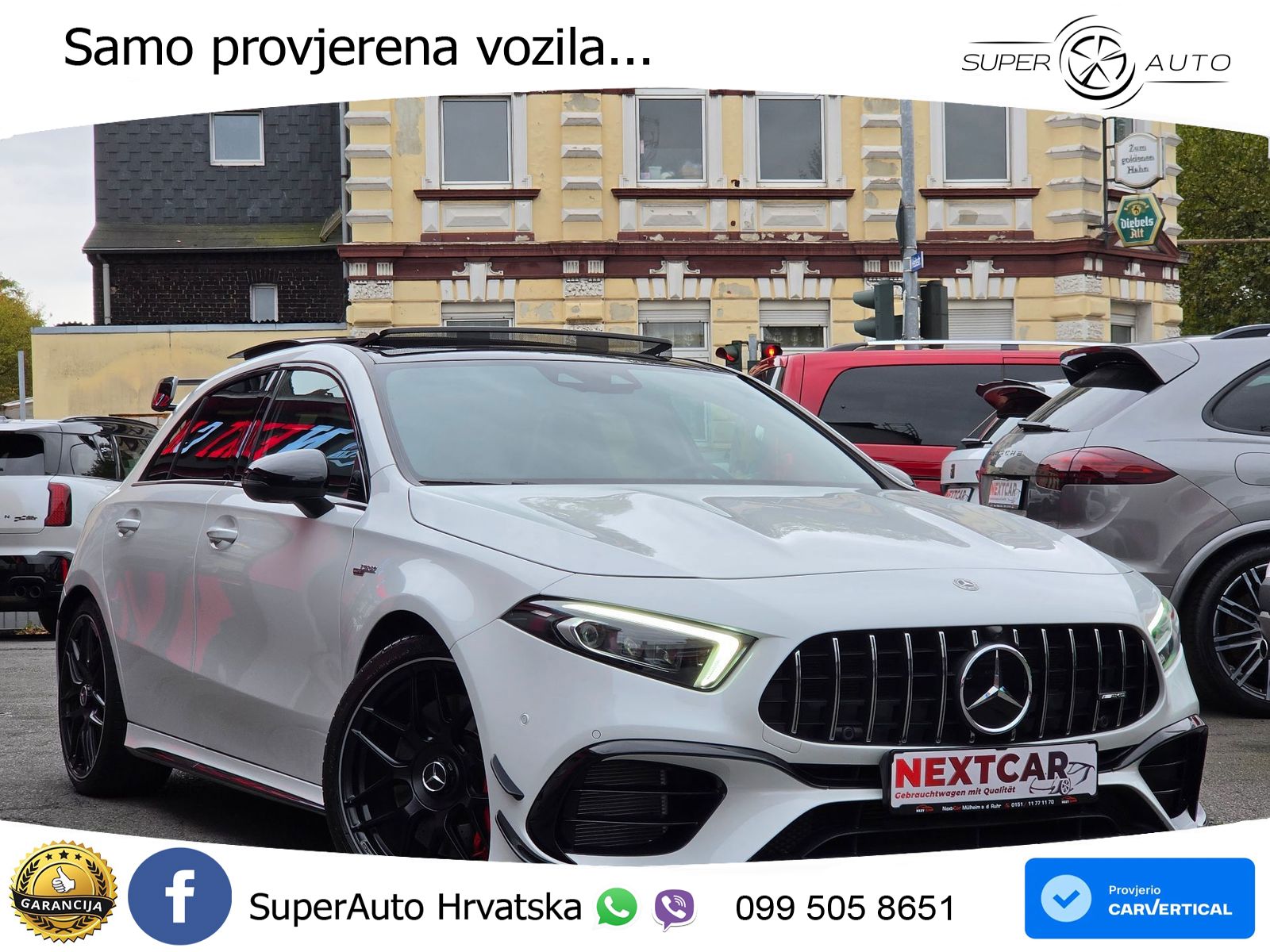 Mercedes-Benz AMG A 45 S 4MATIC+ AMG SPEEDSHIFT DCT 8G ZRAČNI+ACC+GR SJED+360+PANO