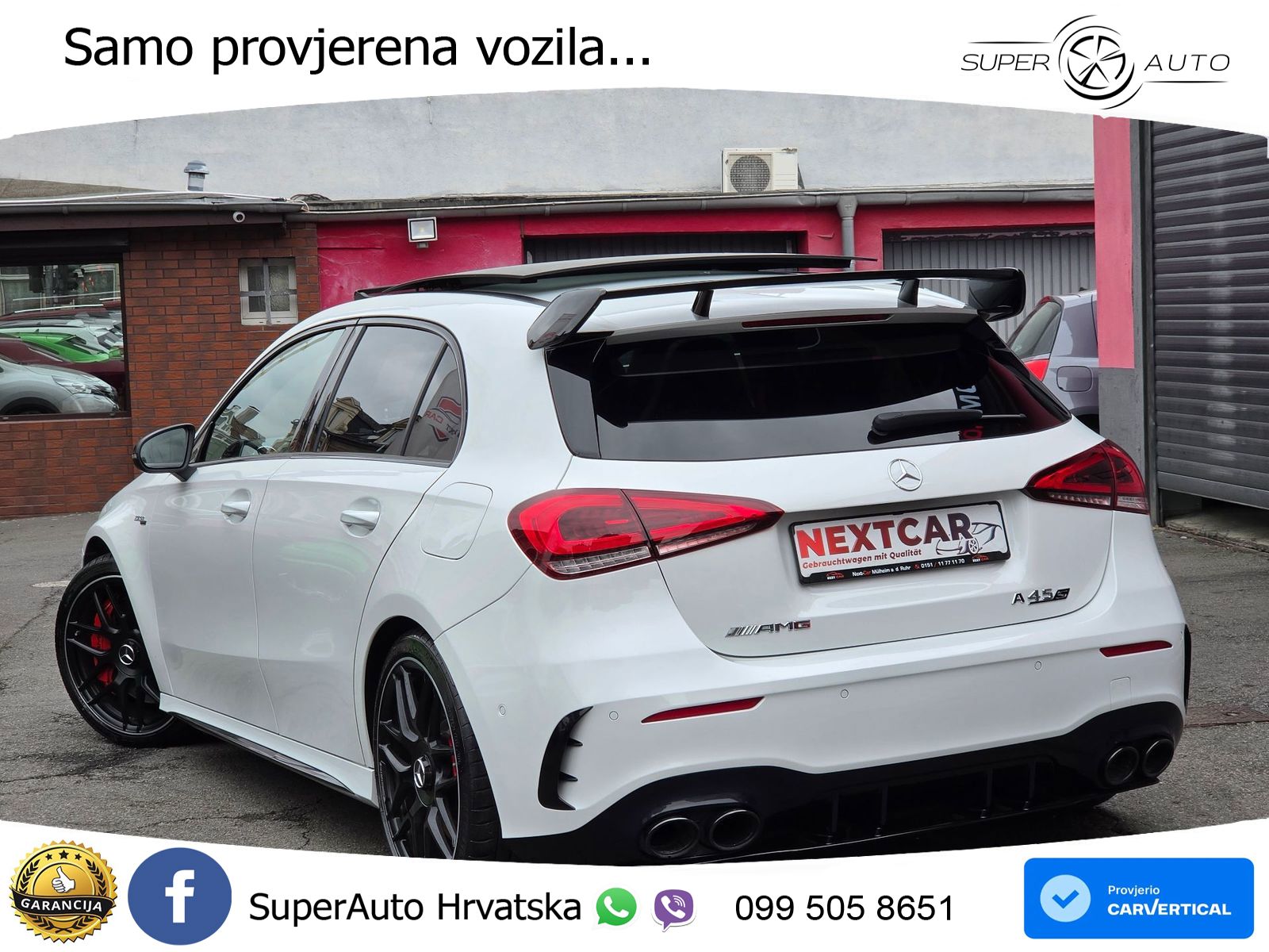 Mercedes-Benz AMG A 45 S 4MATIC+ AMG SPEEDSHIFT DCT 8G ZRAČNI+ACC+GR SJED+360+PANO