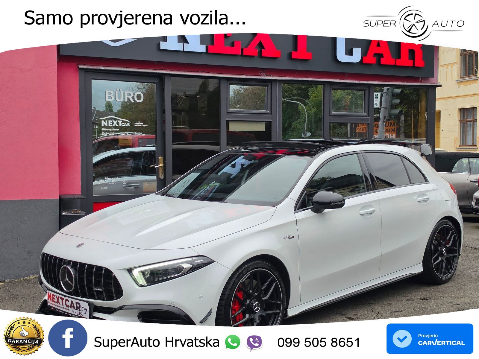 Mercedes-Benz AMG A 45 S 4MATIC+ AMG SPEEDSHIFT DCT 8G ZRAČNI+ACC+GR SJED+360+PANO