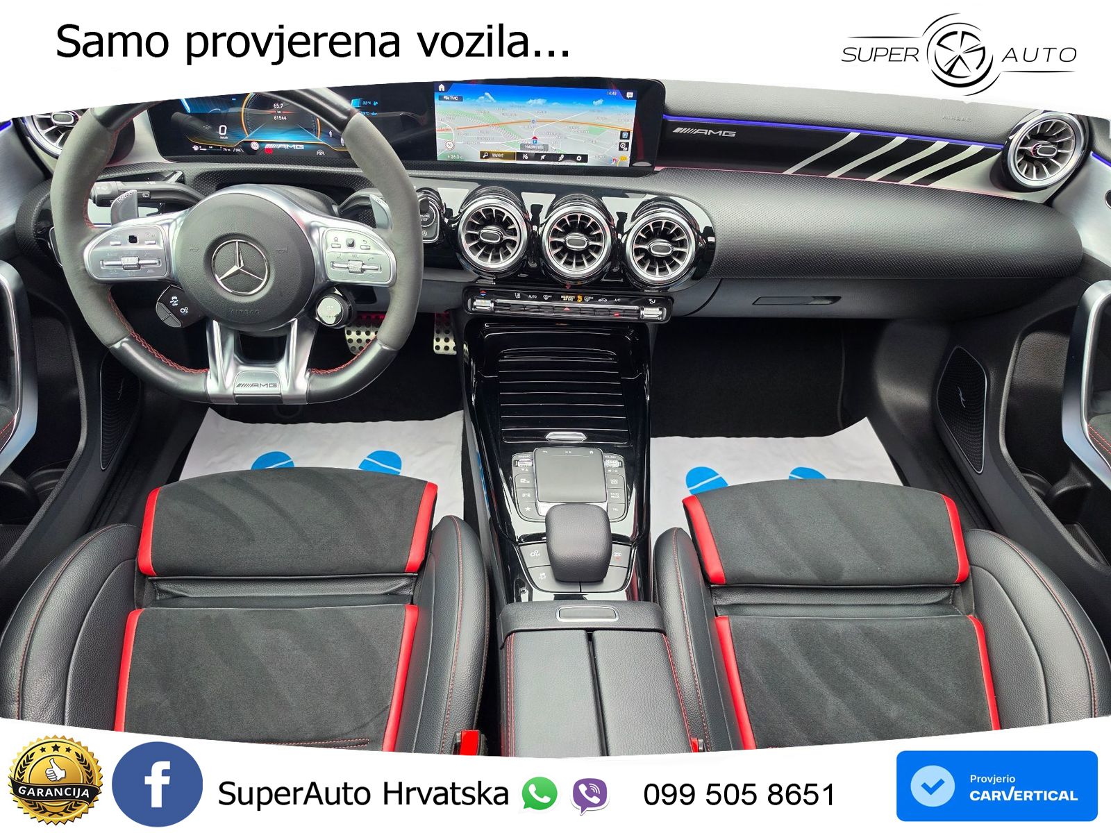 Mercedes-Benz AMG A 45 S 4MATIC+ AMG SPEEDSHIFT DCT 8G ZRAČNI+ACC+GR SJED+360+PANO