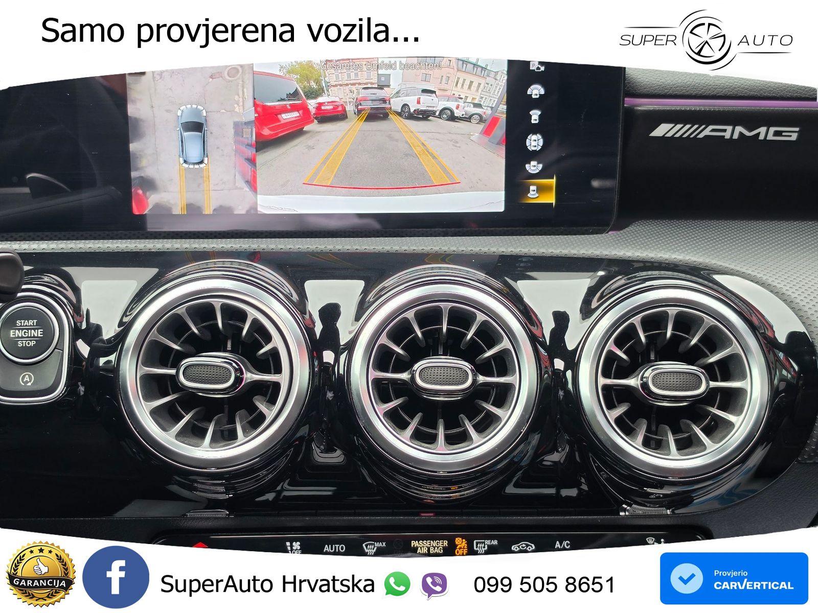 Mercedes-Benz AMG A 45 S 4MATIC+ AMG SPEEDSHIFT DCT 8G ZRAČNI+ACC+GR SJED+360+PANO