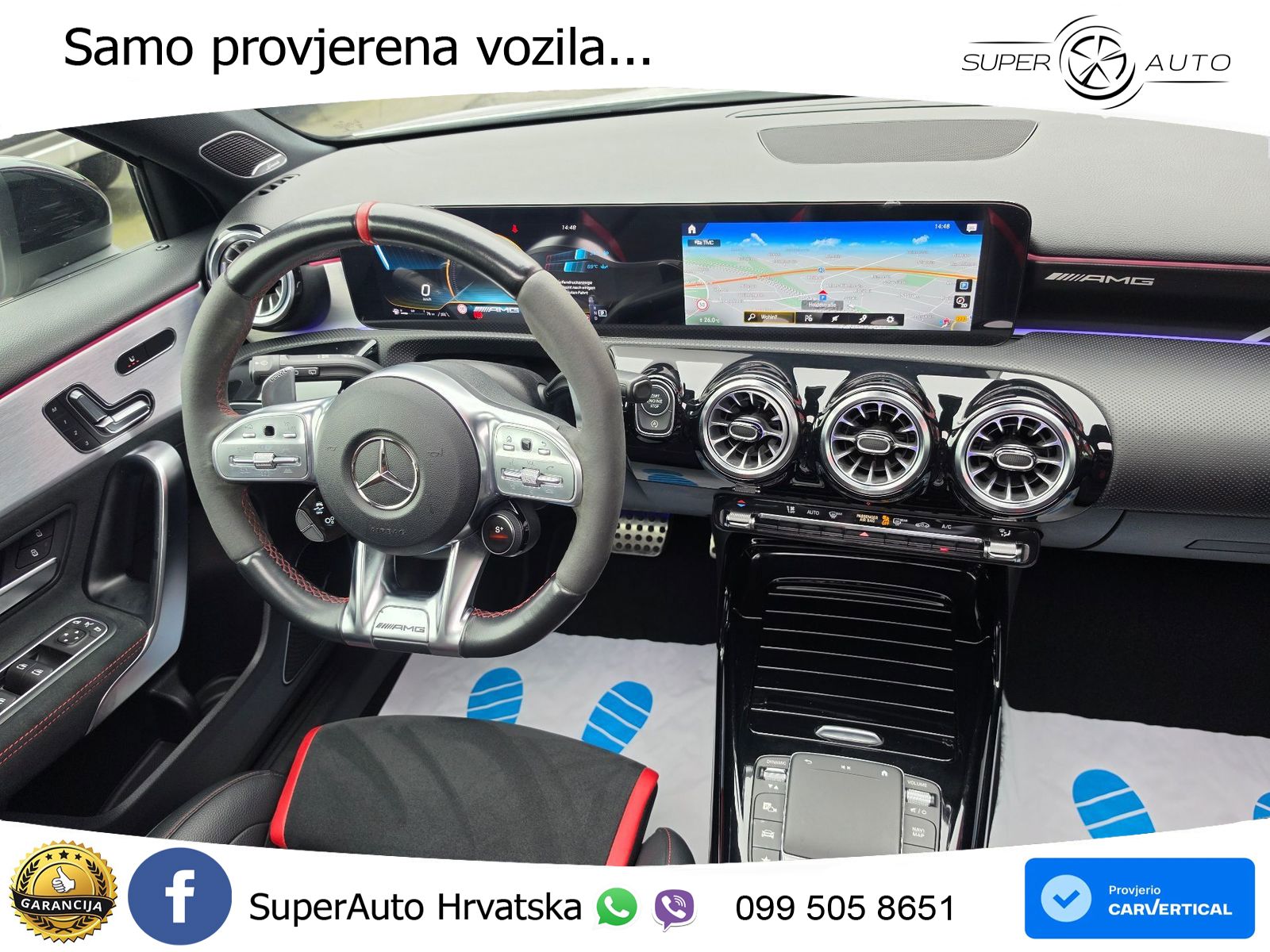 Mercedes-Benz AMG A 45 S 4MATIC+ AMG SPEEDSHIFT DCT 8G ZRAČNI+ACC+GR SJED+360+PANO