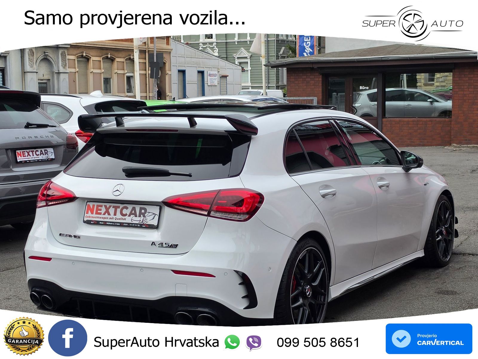 Mercedes-Benz AMG A 45 S 4MATIC+ AMG SPEEDSHIFT DCT 8G ZRAČNI+ACC+GR SJED+360+PANO