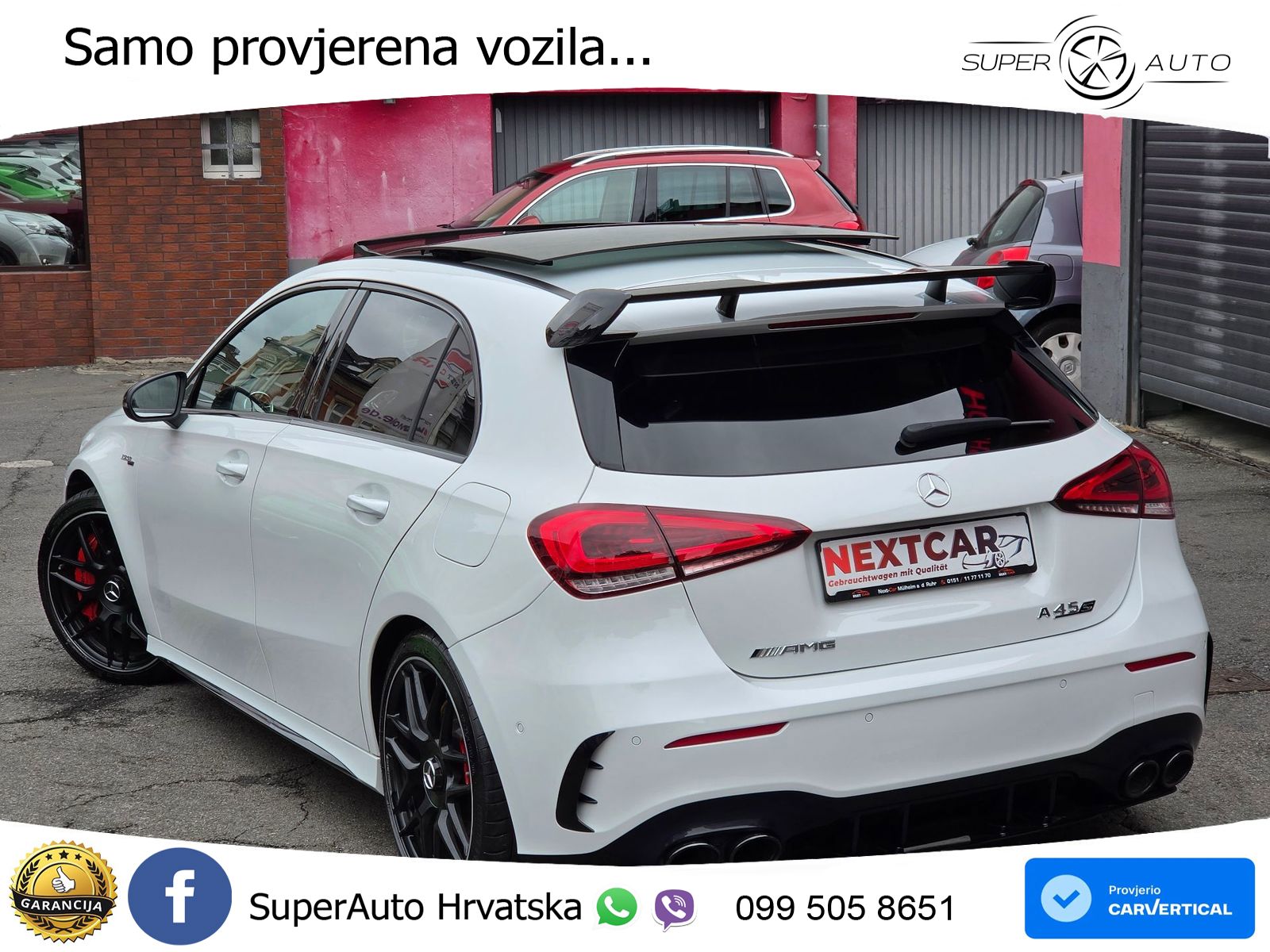 Mercedes-Benz AMG A 45 S 4MATIC+ AMG SPEEDSHIFT DCT 8G ZRAČNI+ACC+GR SJED+360+PANO
