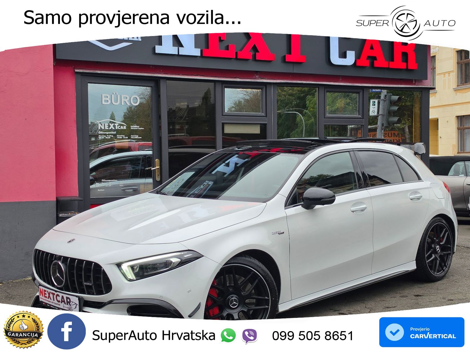Mercedes-Benz AMG A 45 S 4MATIC+ AMG SPEEDSHIFT DCT 8G ZRAČNI+ACC+GR SJED+360+PANO
