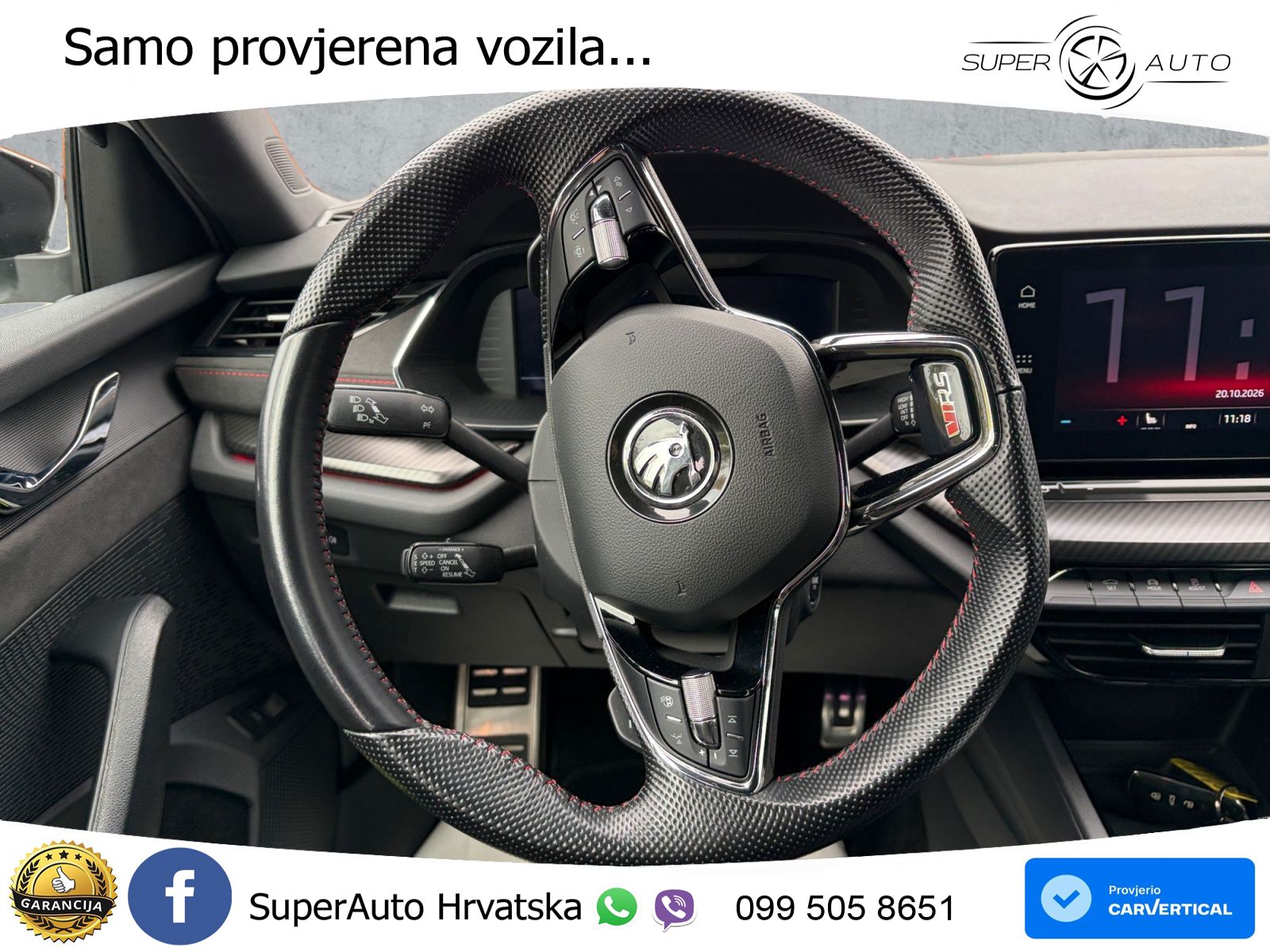 Škoda Octavia Combi RS 2.0 TDI (200 KS) 4x4 DSG LED+GR SJED+ACC