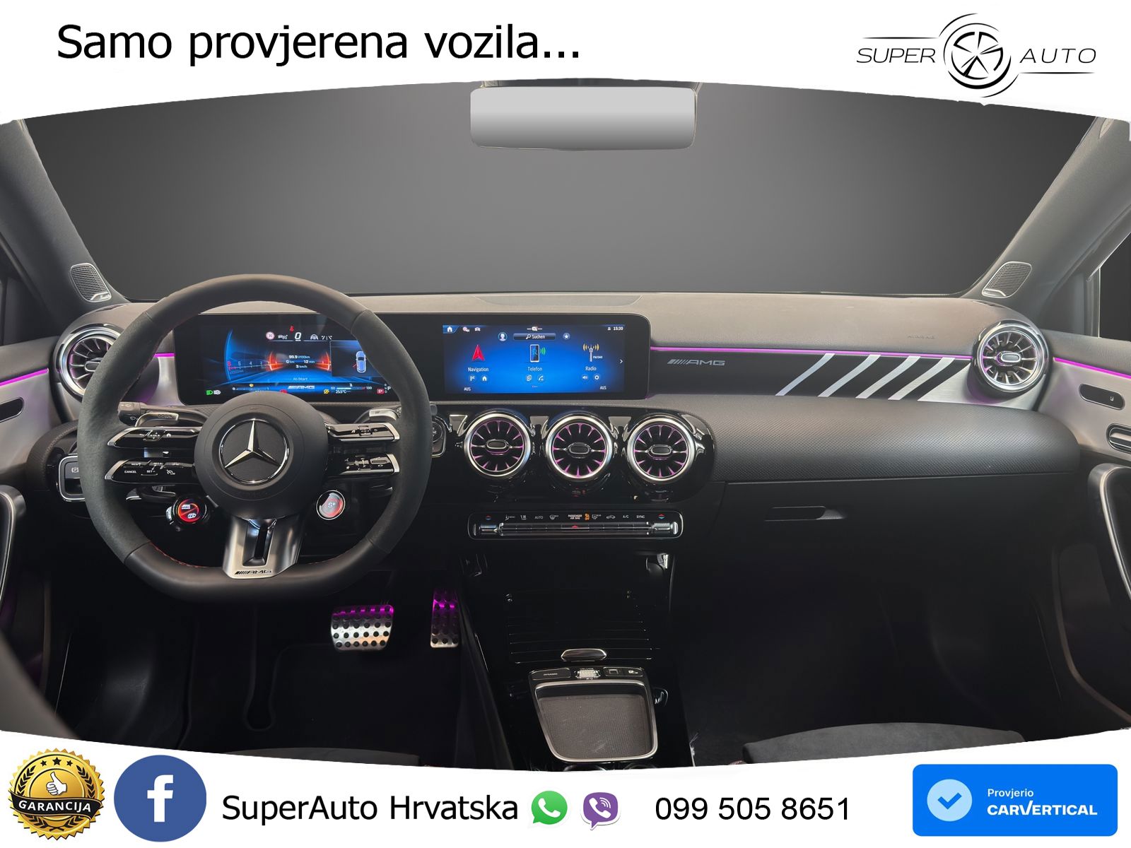 Mercedes-Benz AMG A 45 S 4MATIC+ AMG SPEEDSHIFT DCT 8G ACC+GR SJED+360+PANO