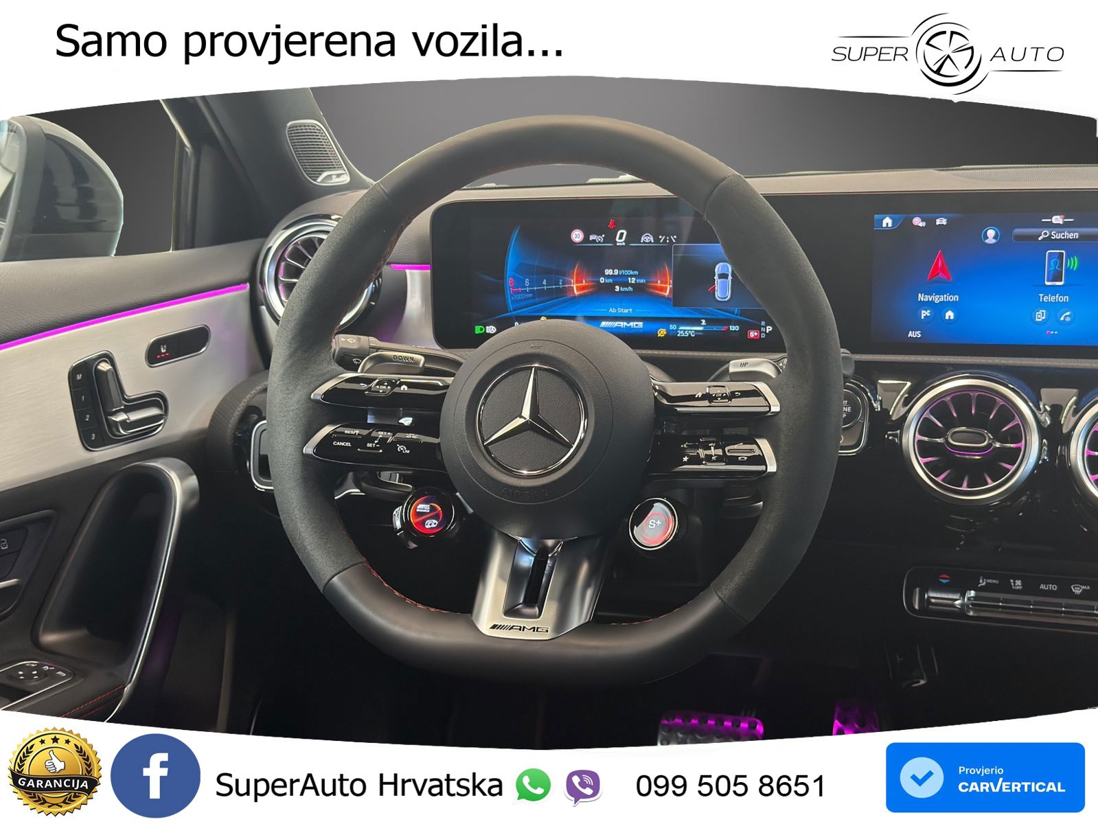 Mercedes-Benz AMG A 45 S 4MATIC+ AMG SPEEDSHIFT DCT 8G ACC+GR SJED+360+PANO