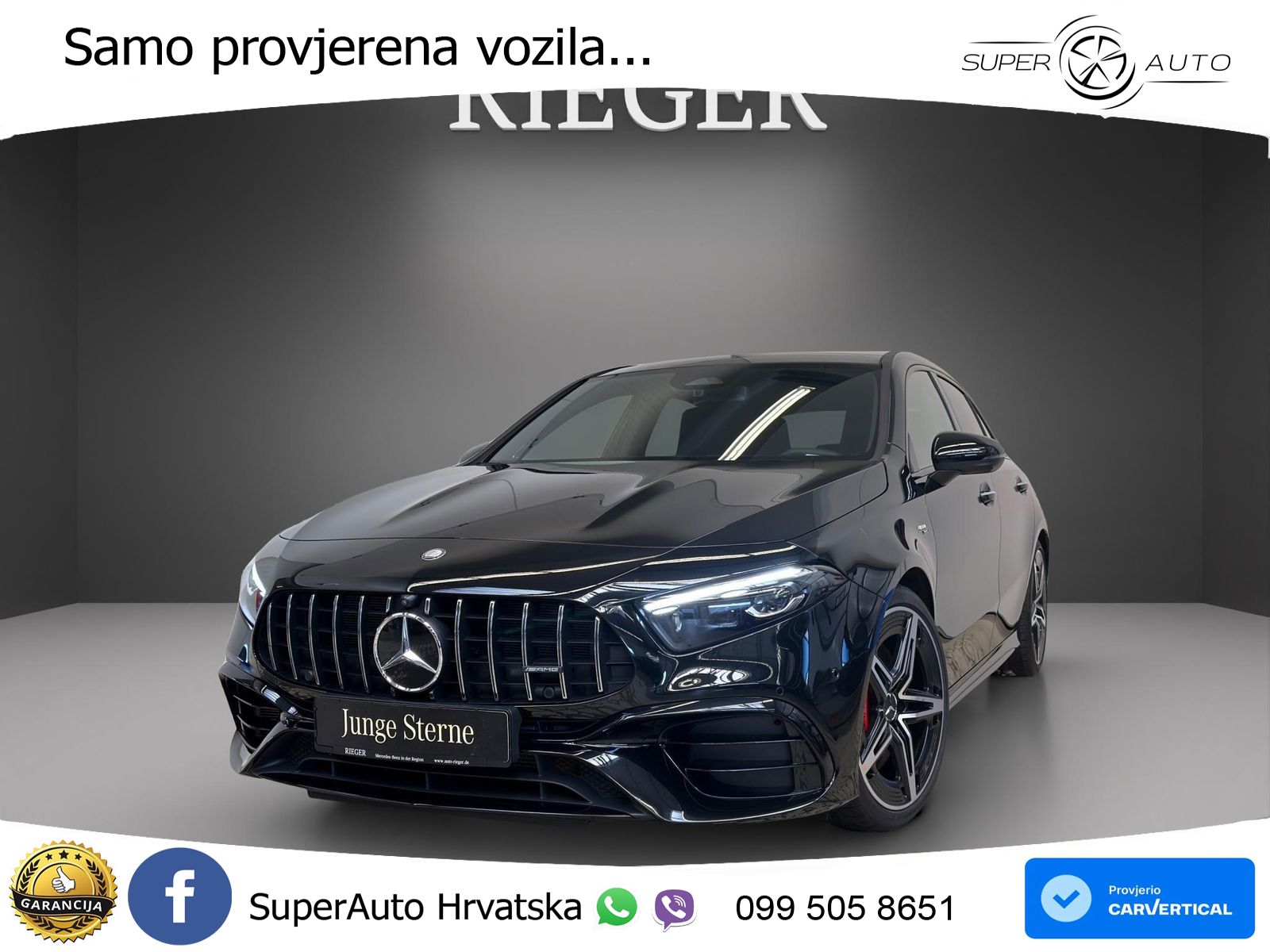 Mercedes-Benz AMG A 45 S 4MATIC+ AMG SPEEDSHIFT DCT 8G ACC+GR SJED+360+PANO