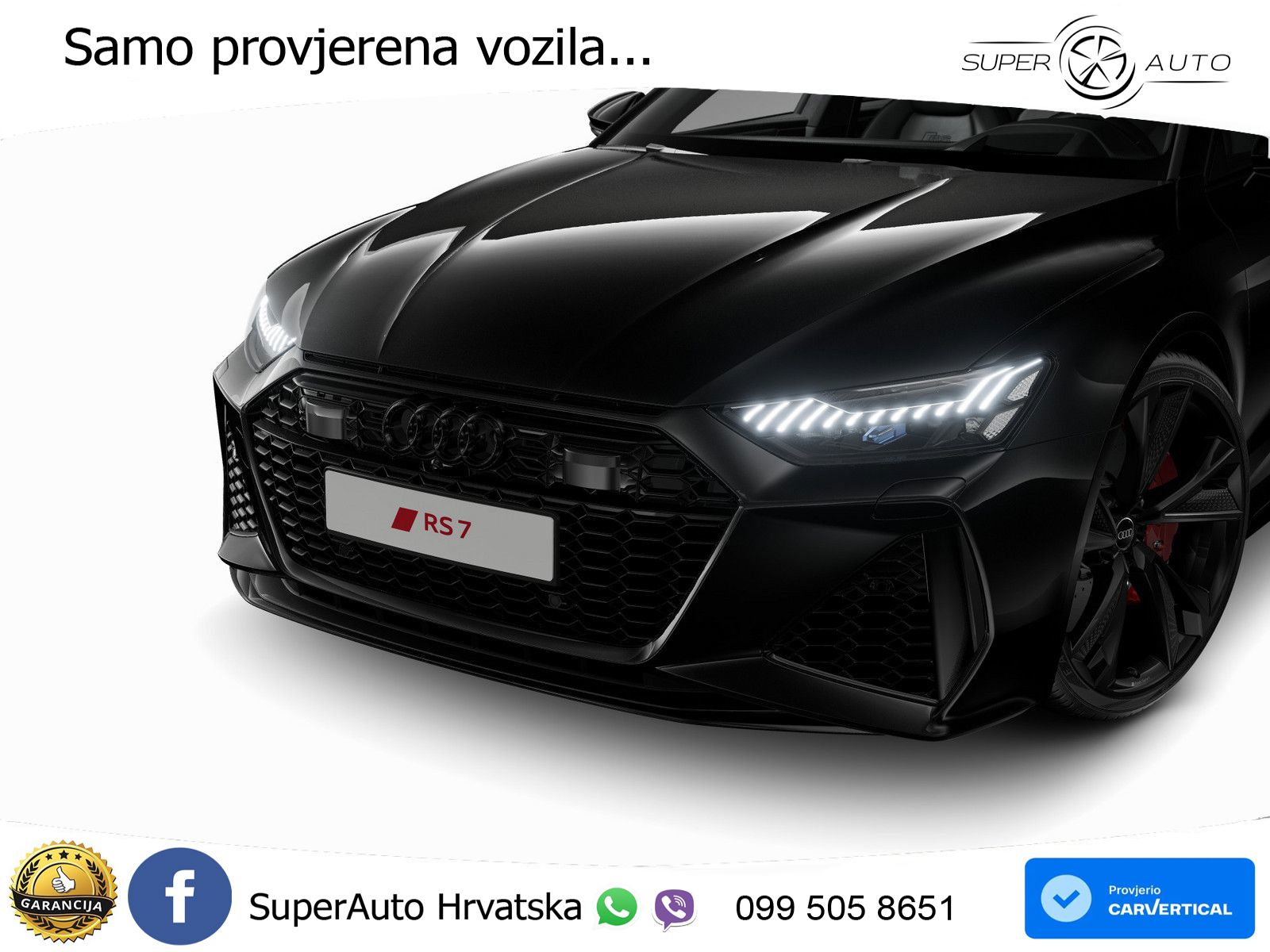 Audi RS7 4.0 TFSI V8 performance (630 KS) quattro tiptronic MATRIX+GR SJED+KAM