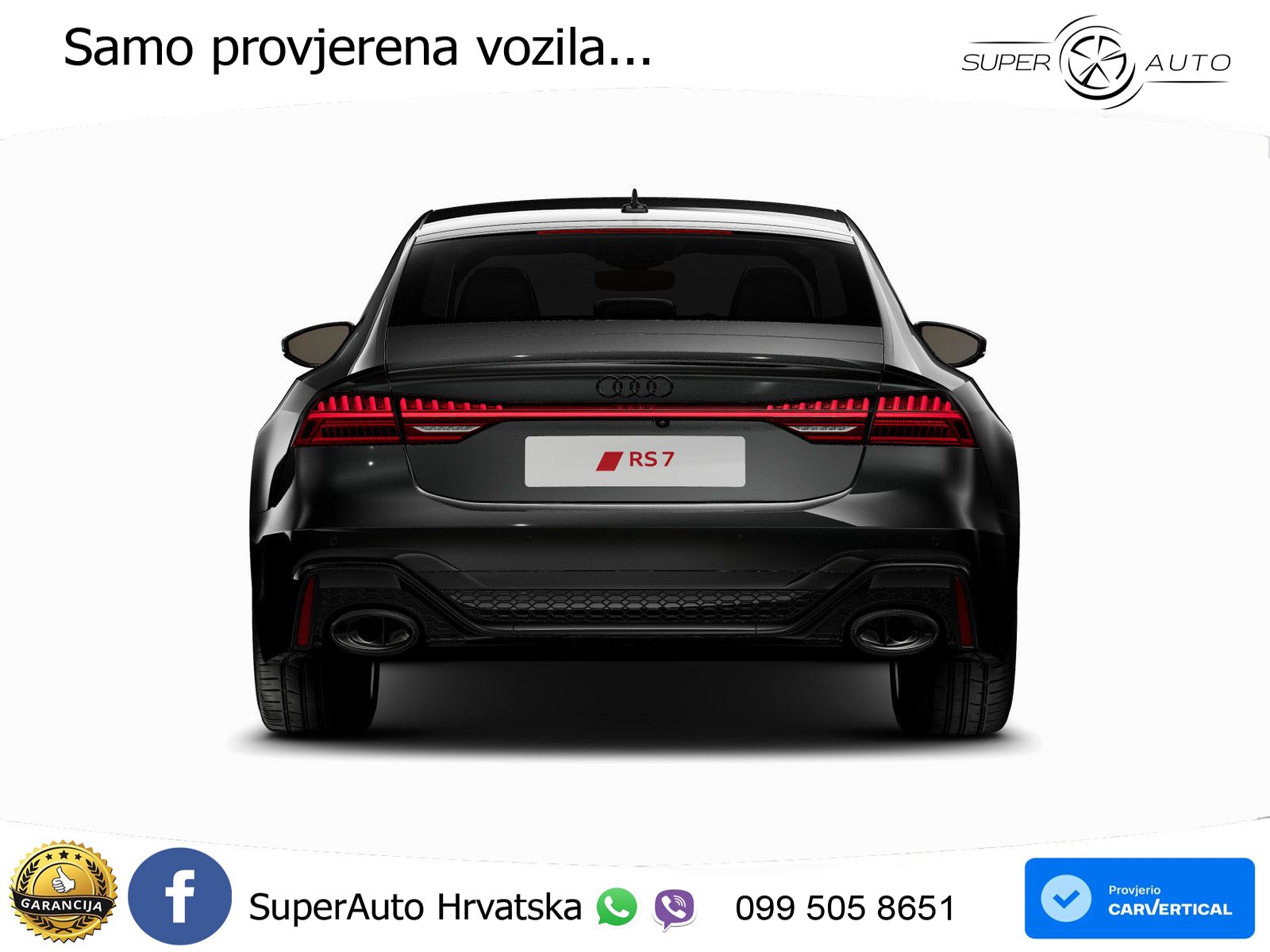 Audi RS7 4.0 TFSI V8 performance (630 KS) quattro tiptronic MATRIX+GR SJED+KAM